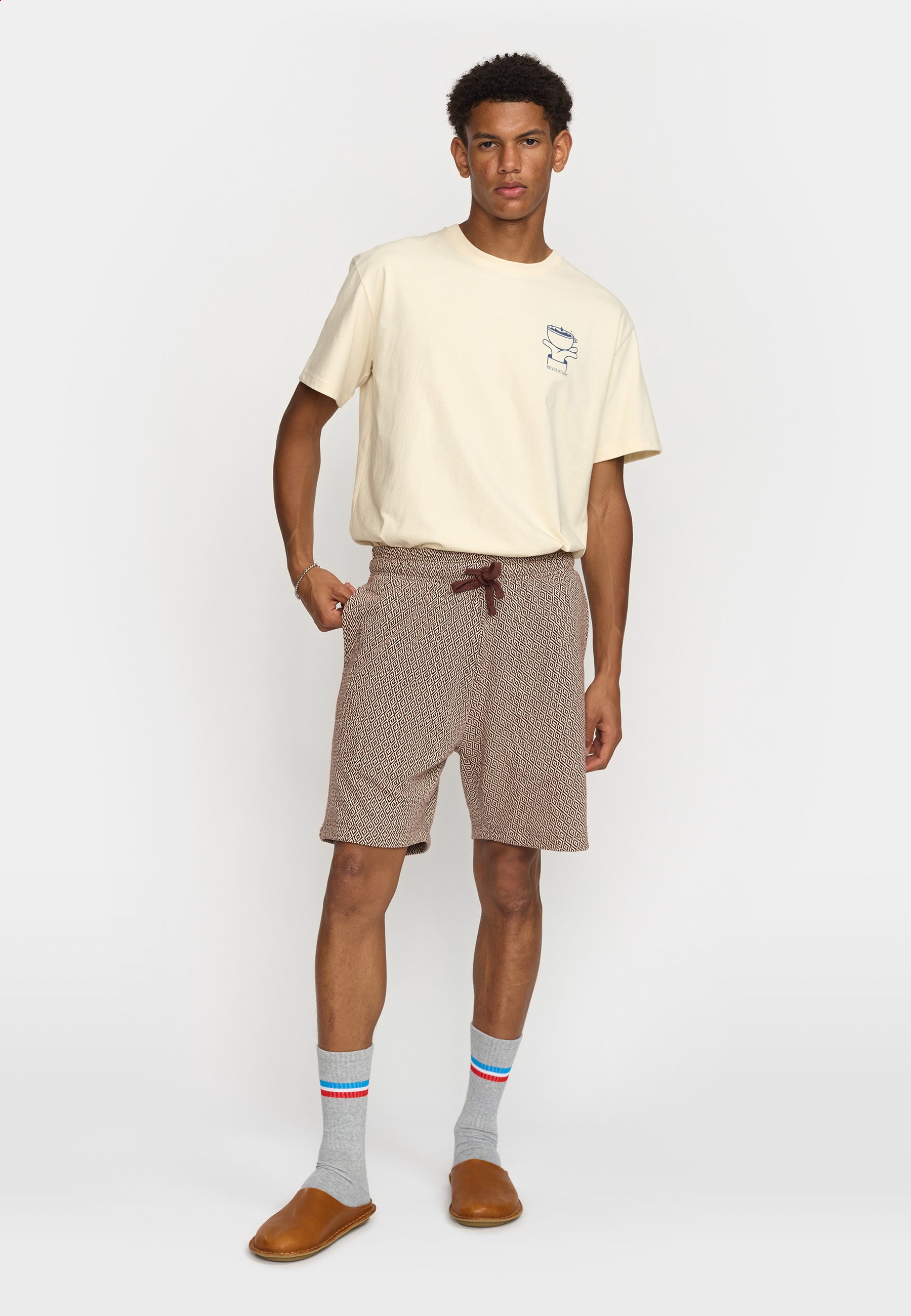 Revolution Jaquard Shorts Shorts Brown