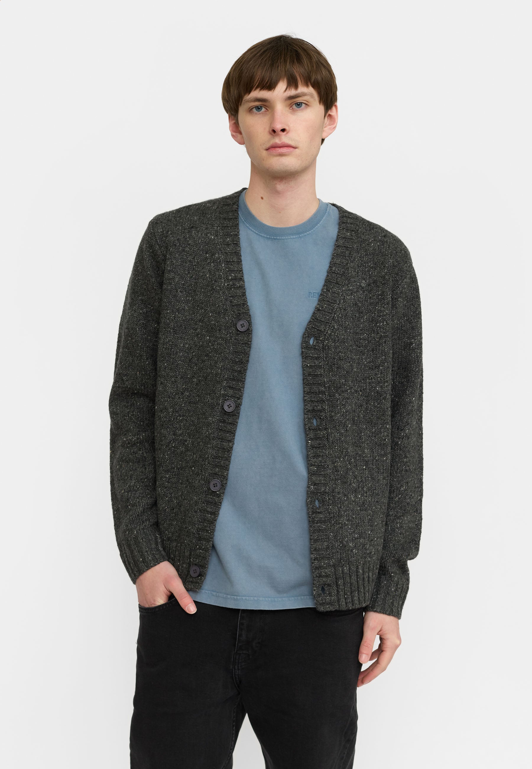 Revolution Knit Cardigan Knitwear Black