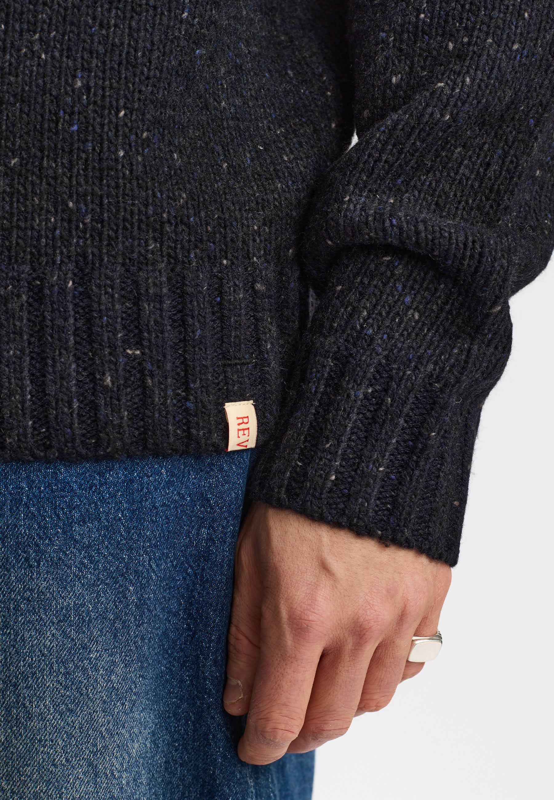 Revolution Knit Cardigan Knitwear Darknavy