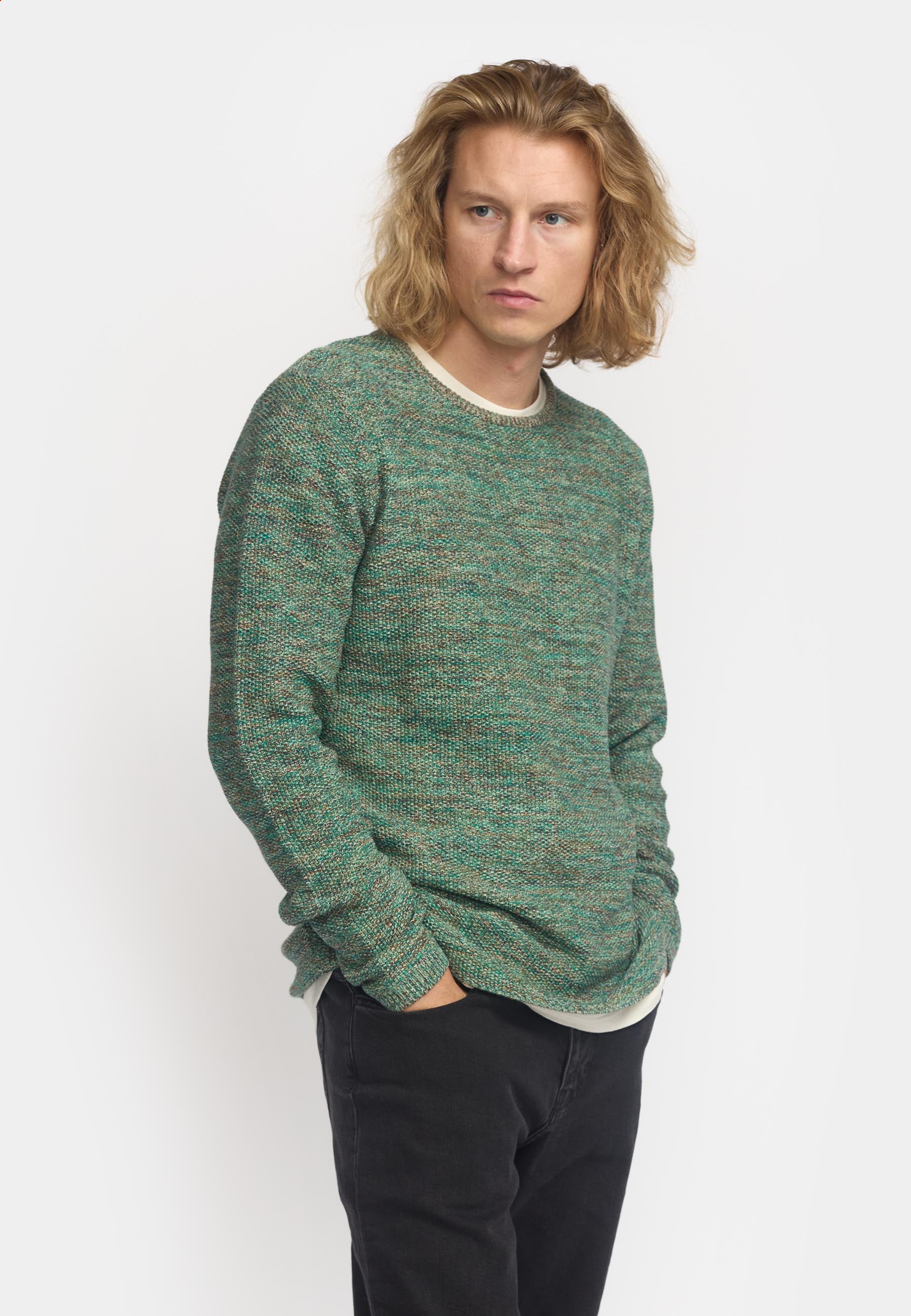 Revolution Knit Sweater Knitwear Green-mix