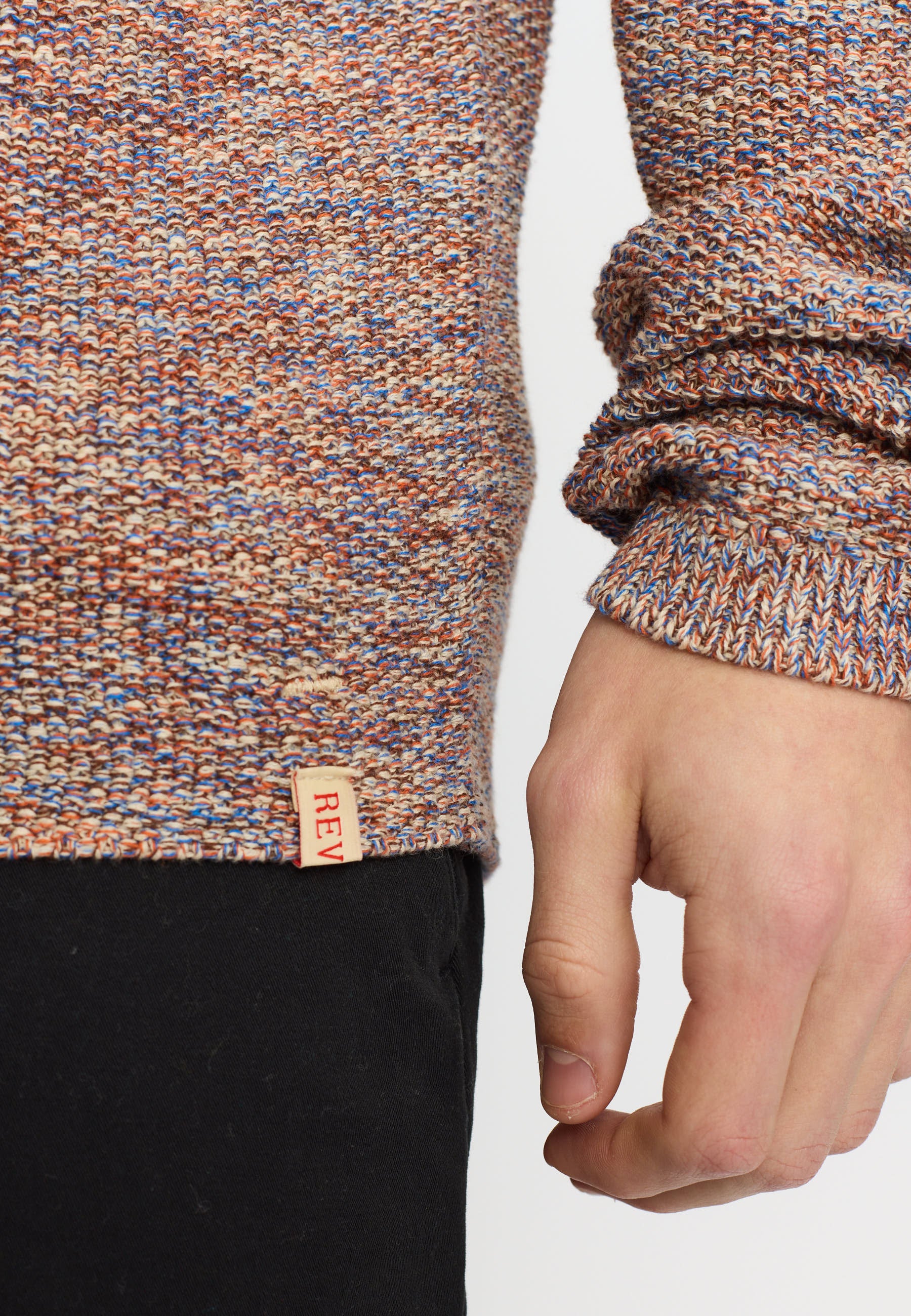 Revolution Knit Sweater Knitwear Red-mix