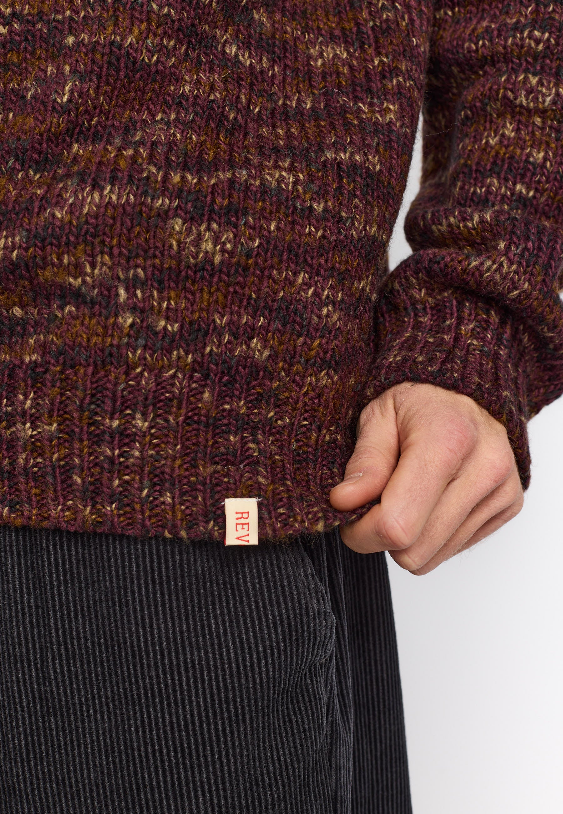 Revolution Knit Sweater Knitwear Burgundy