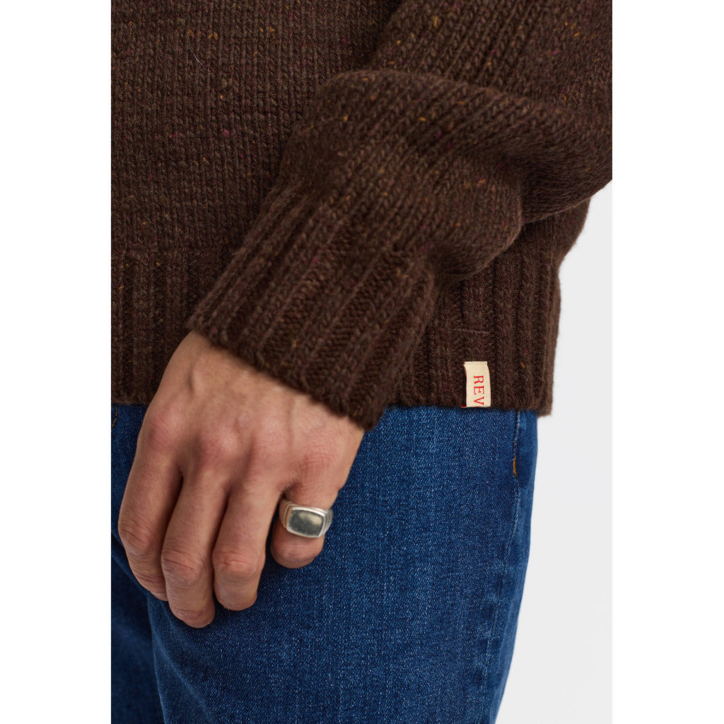 Revolution Knit Sweater Knitwear Darkbrown
