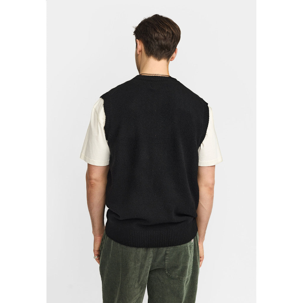 Revolution Knit Vest Knitwear Black