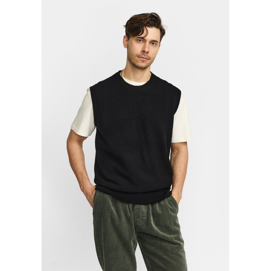 Revolution Knit Vest Knitwear Black