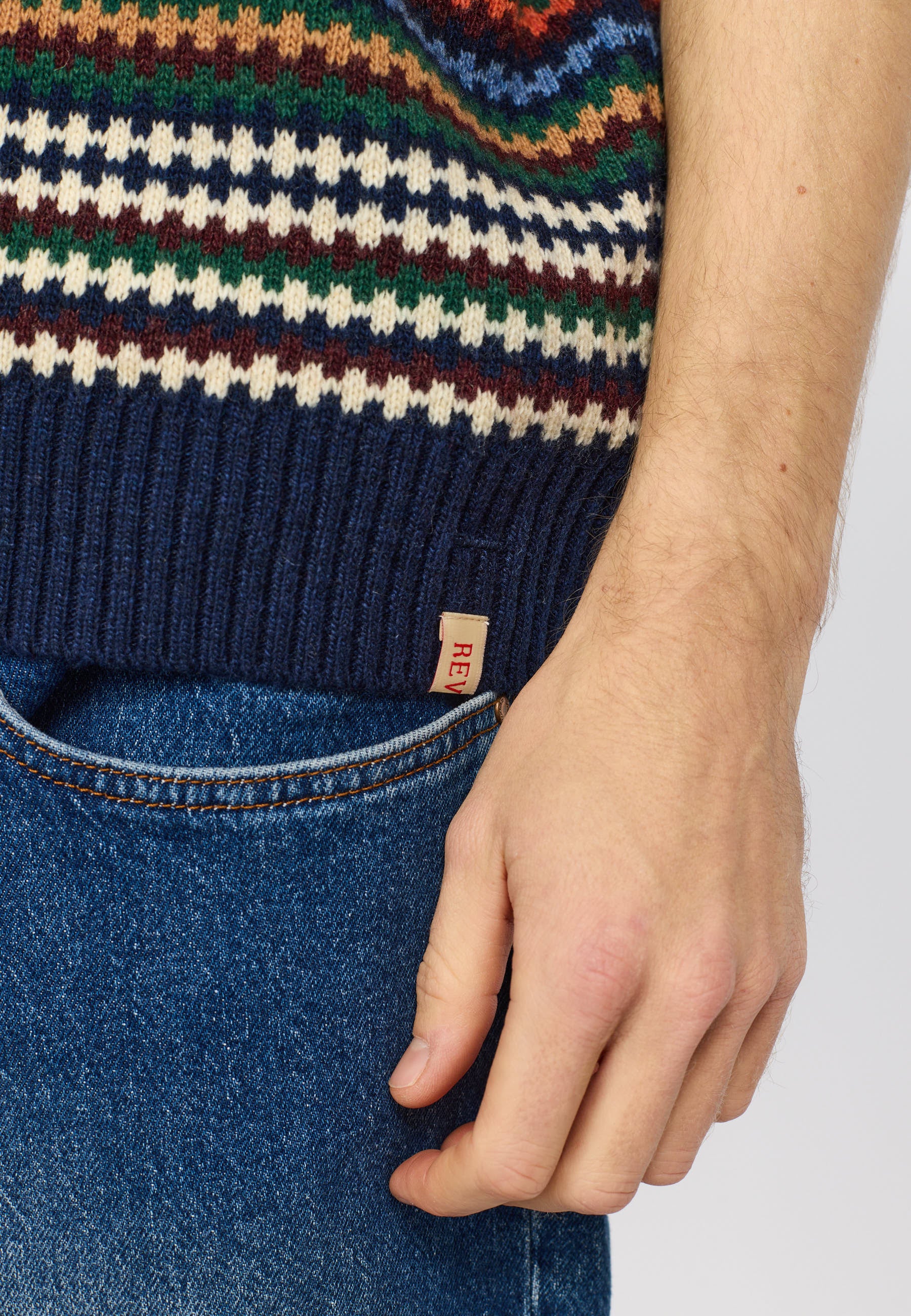 Revolution Knit Vest Knitwear Navy