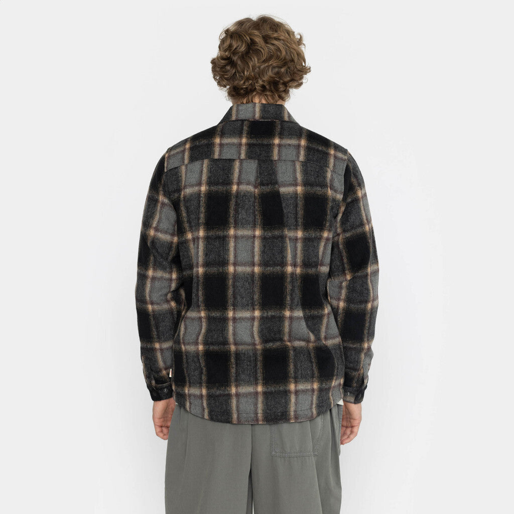 Revolution Lined Overshirt W Zipper Overshirts Black