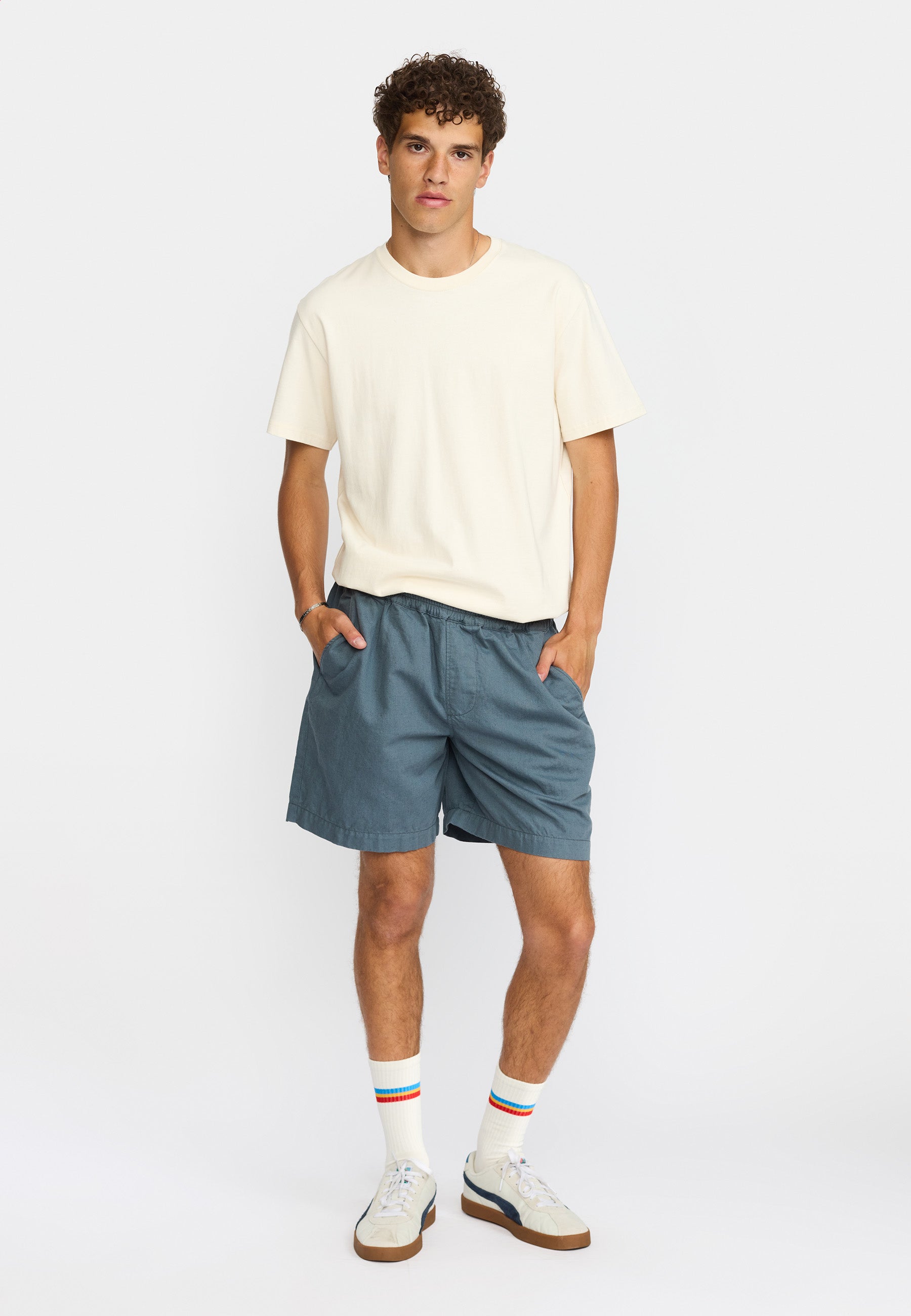 Revolution Linen Shorts Shorts Dustblue