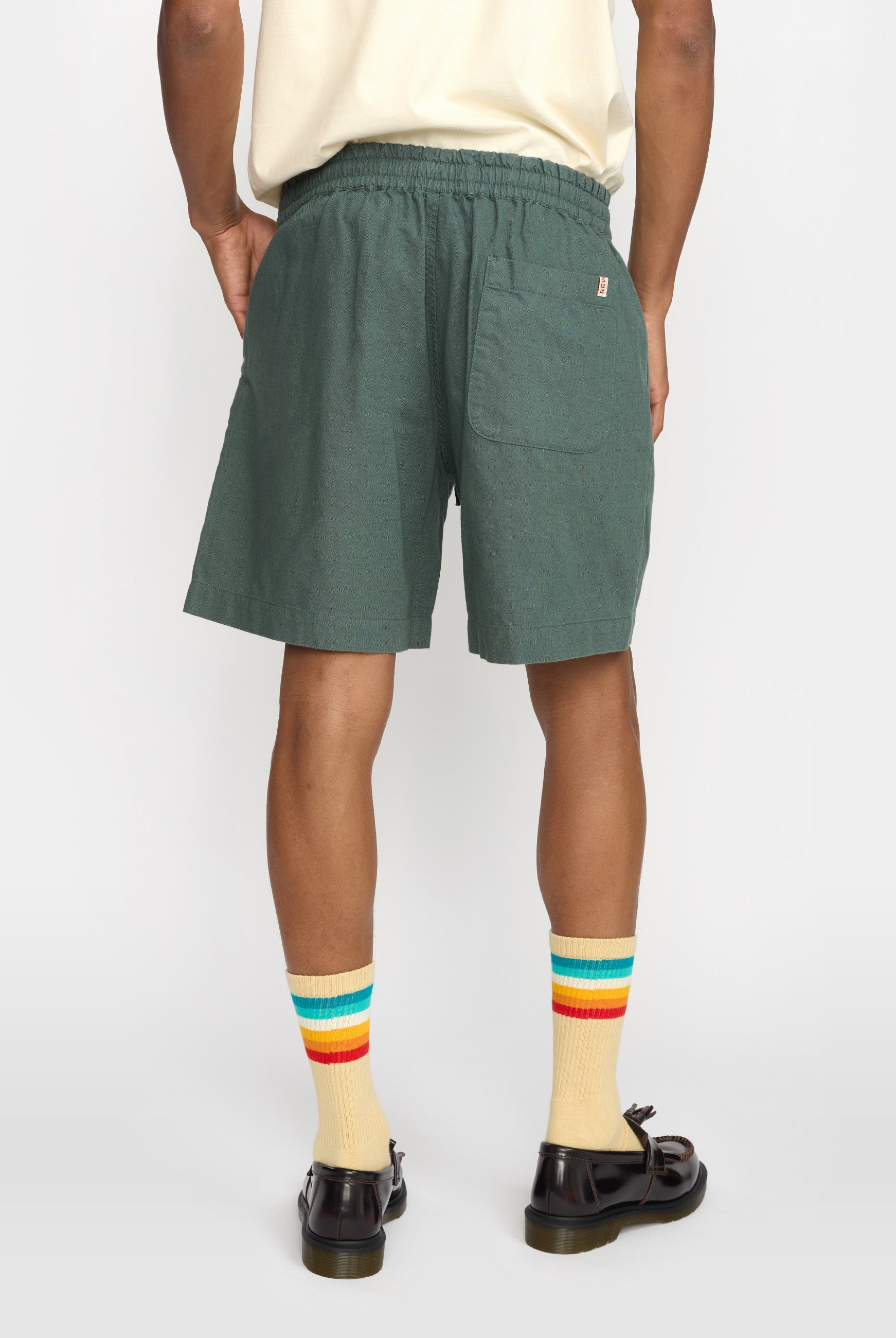 Revolution Linen Shorts Shorts Dustgreen