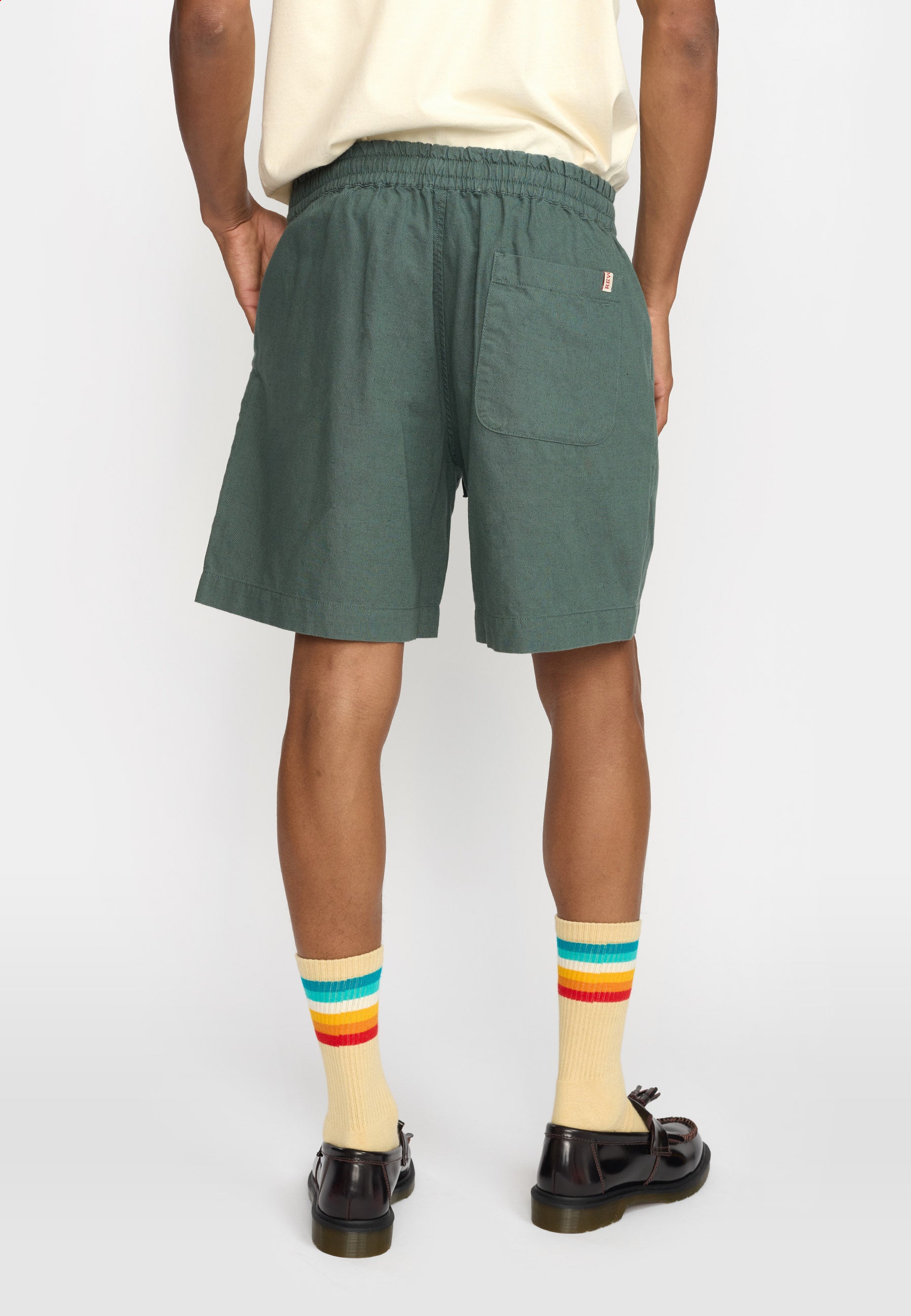 Revolution Linen Shorts Shorts Dustgreen