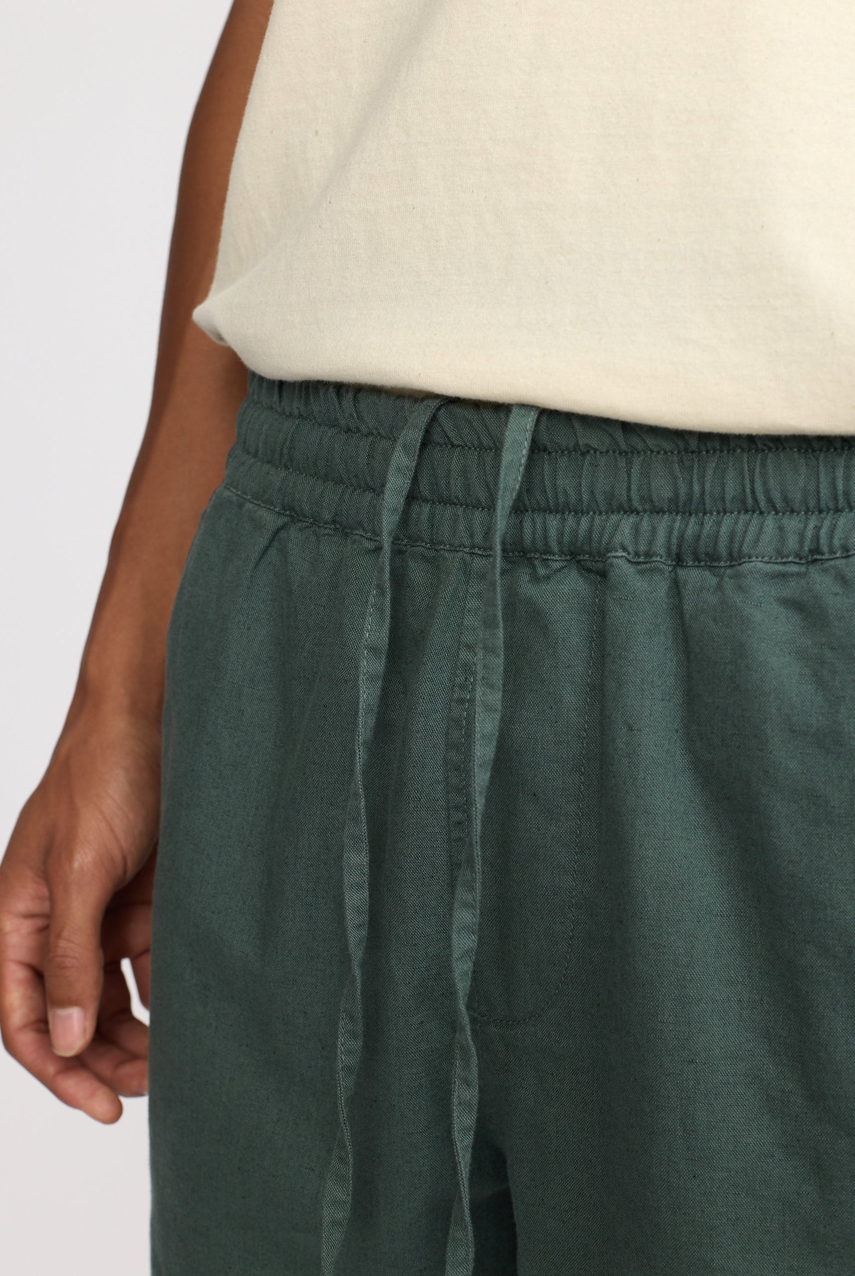 Revolution Linen Shorts Shorts Dustgreen