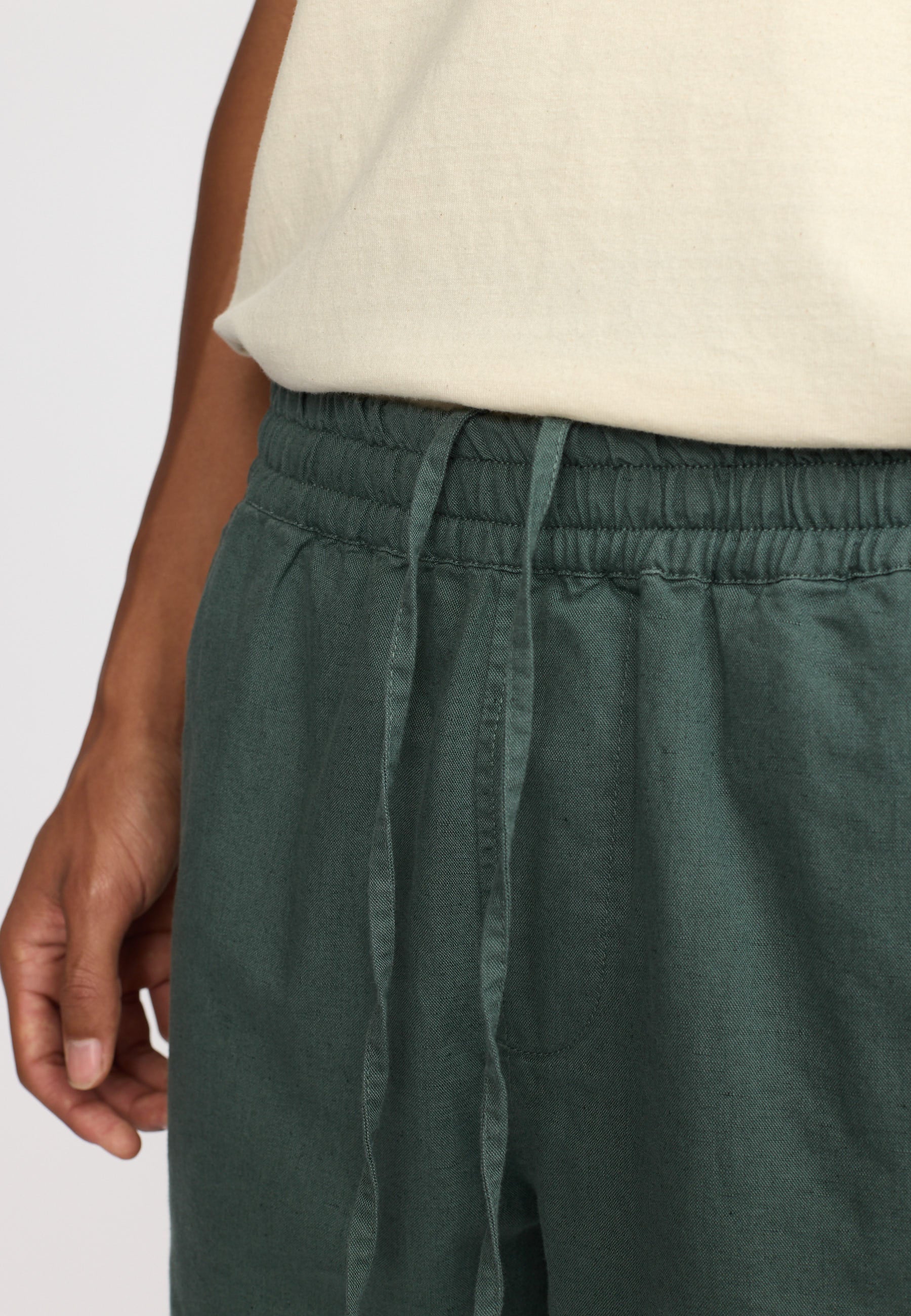 Revolution Linen Shorts Shorts Dustgreen