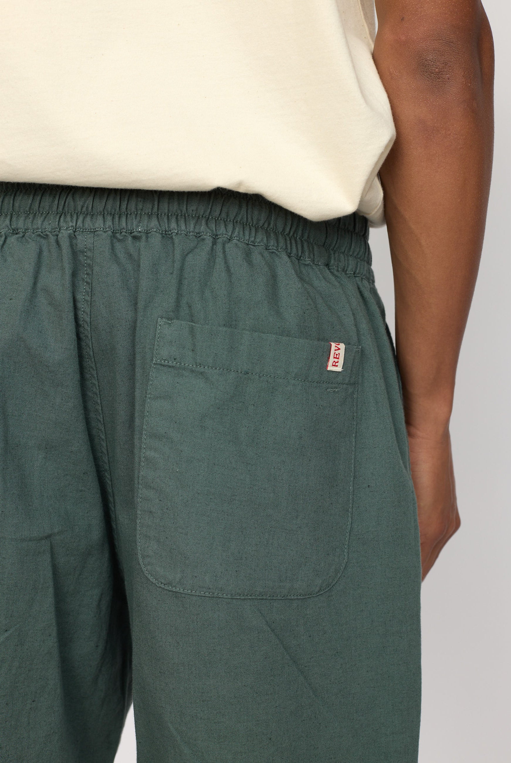 Revolution Linen Shorts Shorts Dustgreen