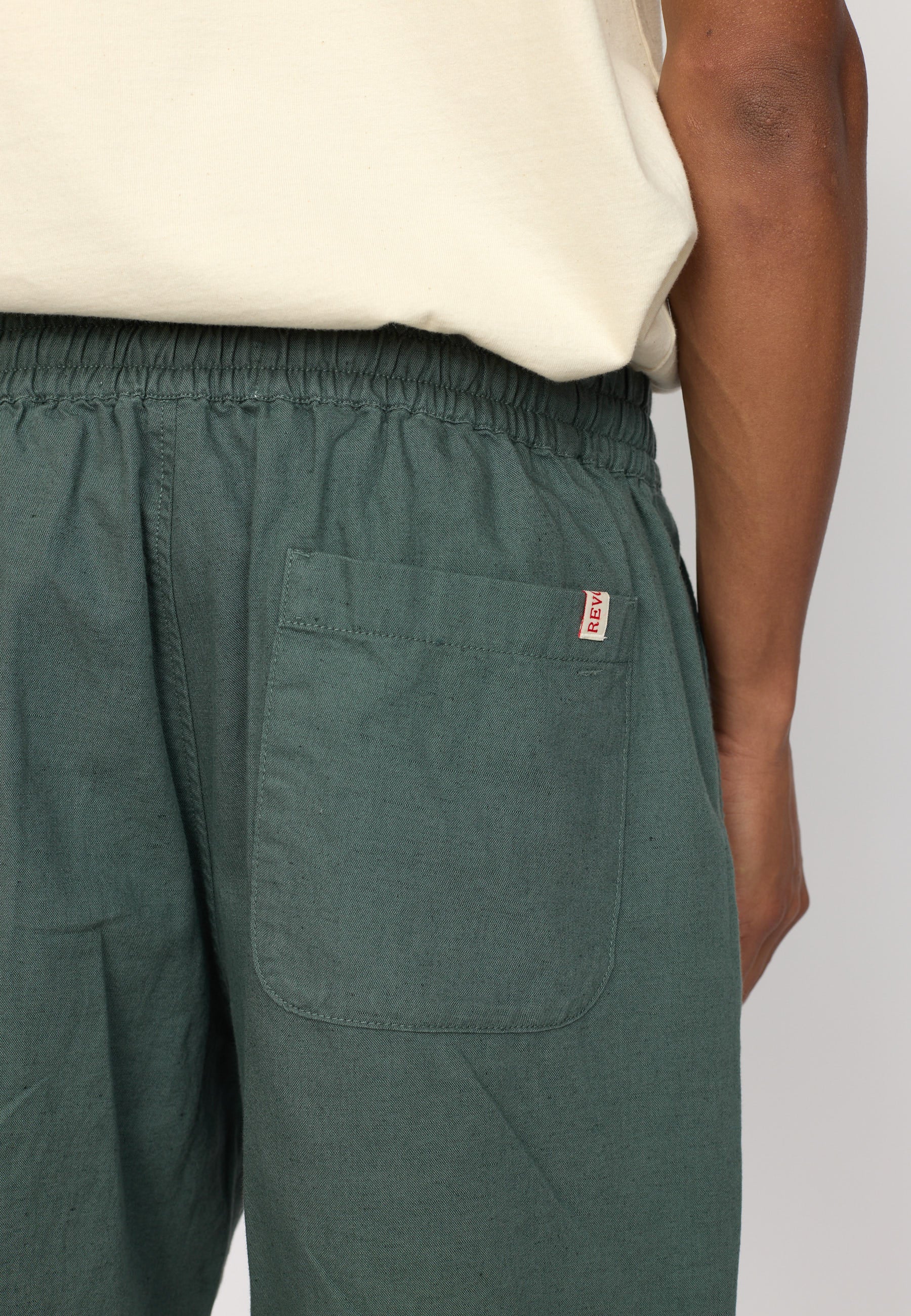Revolution Linen Shorts Shorts Dustgreen