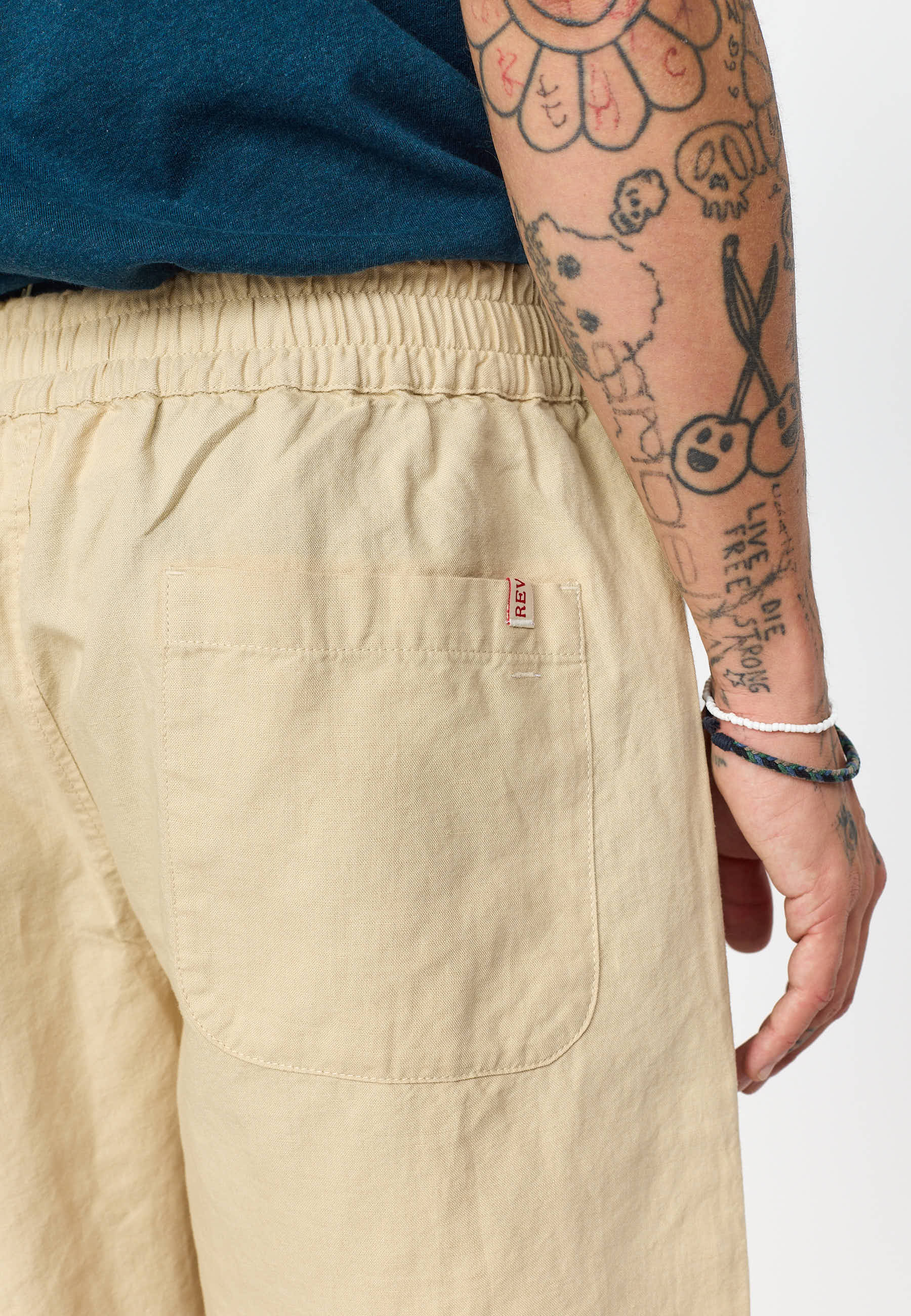 Revolution Linen Shorts Shorts Offwhite