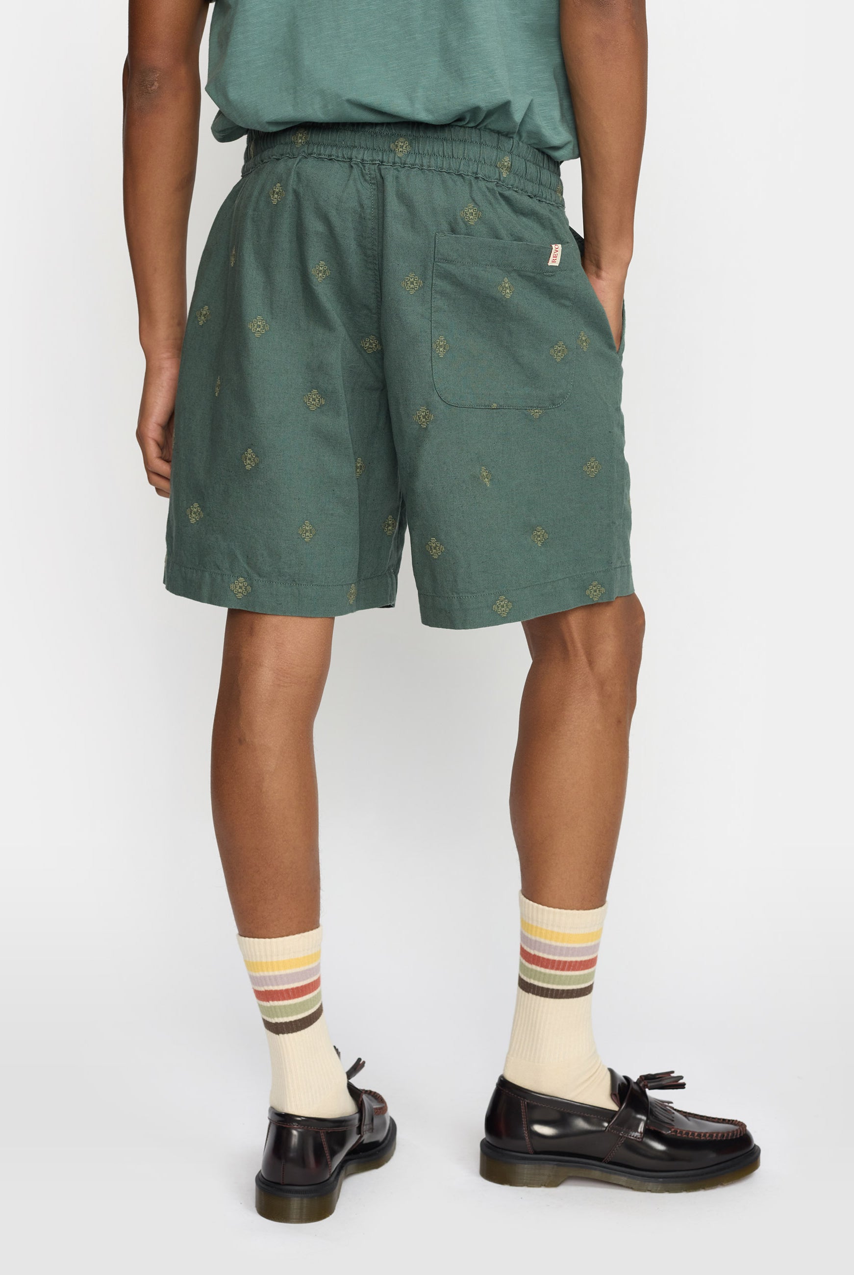 Revolution Linen Shorts Shorts Dustgreen