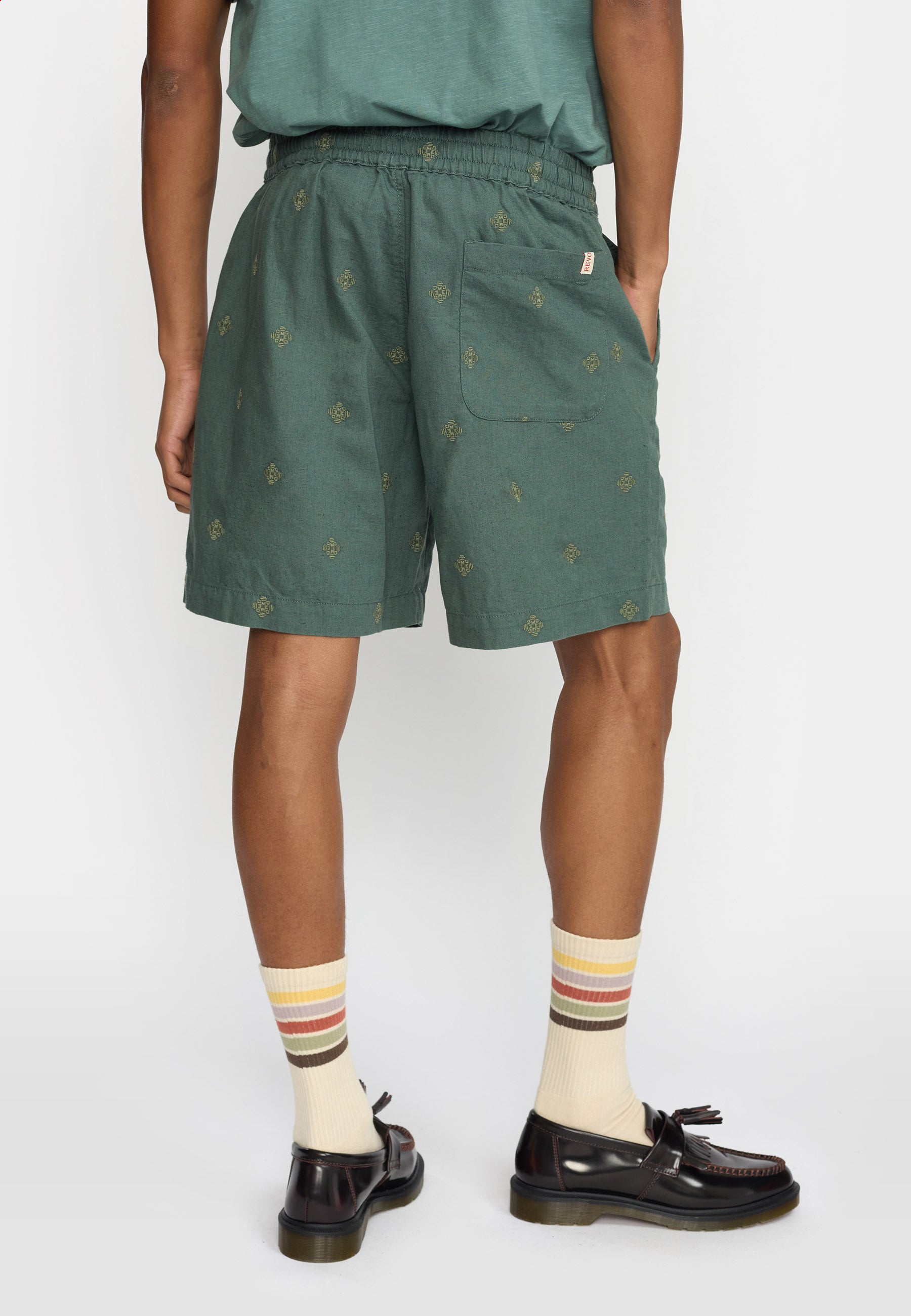 Revolution Linen Shorts Shorts Dustgreen