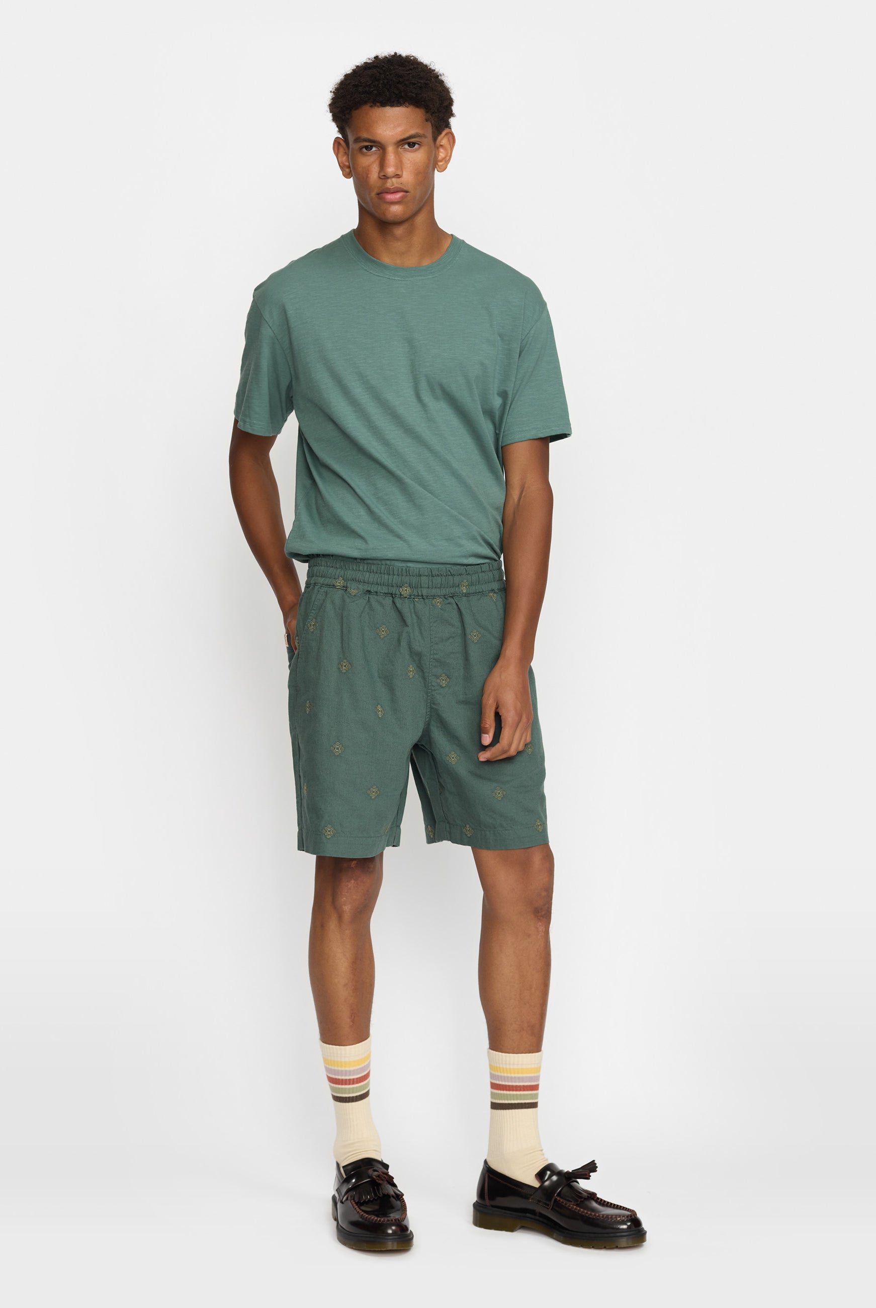 Revolution Linen Shorts Shorts Dustgreen