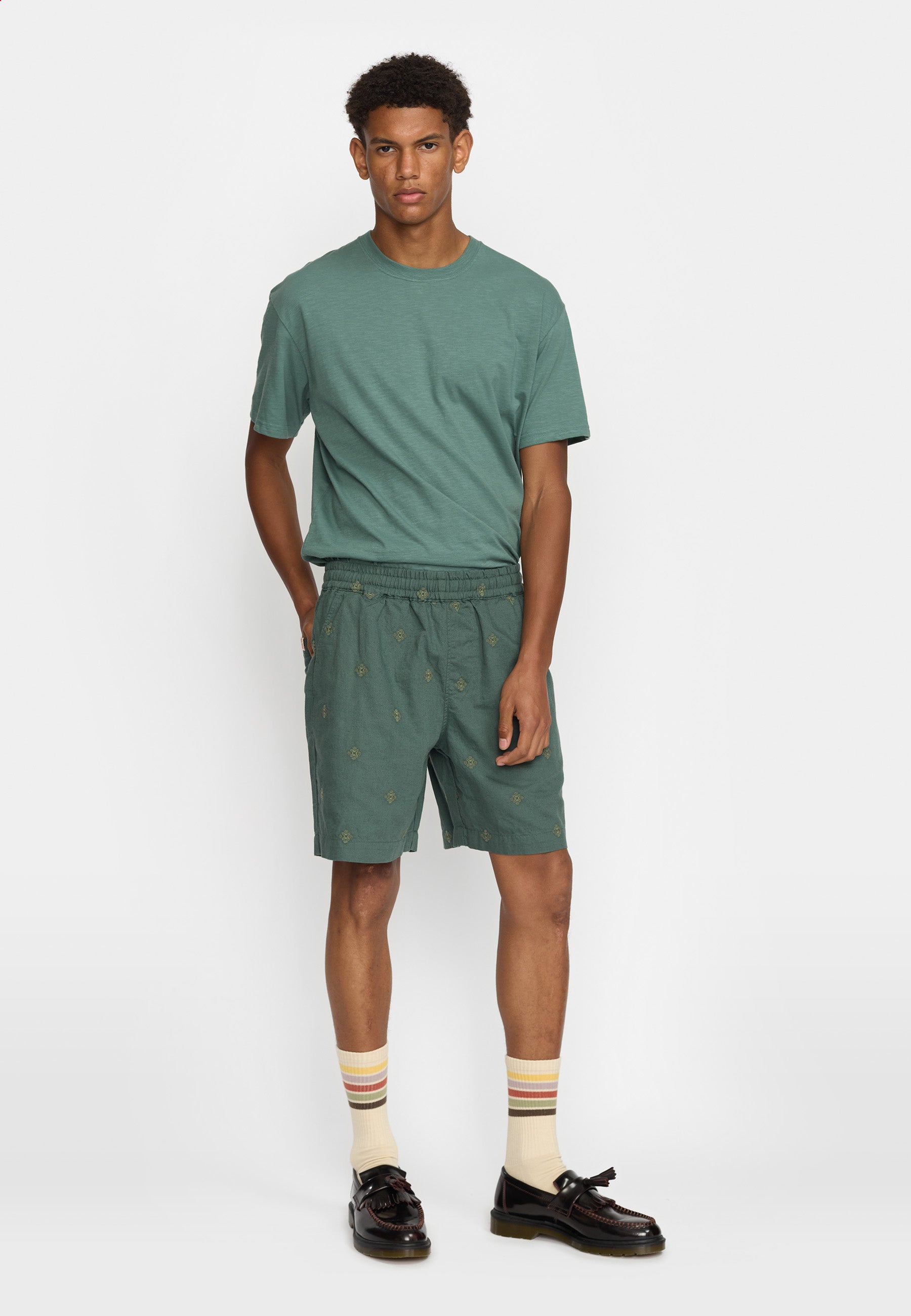 Revolution Linen Shorts Shorts Dustgreen