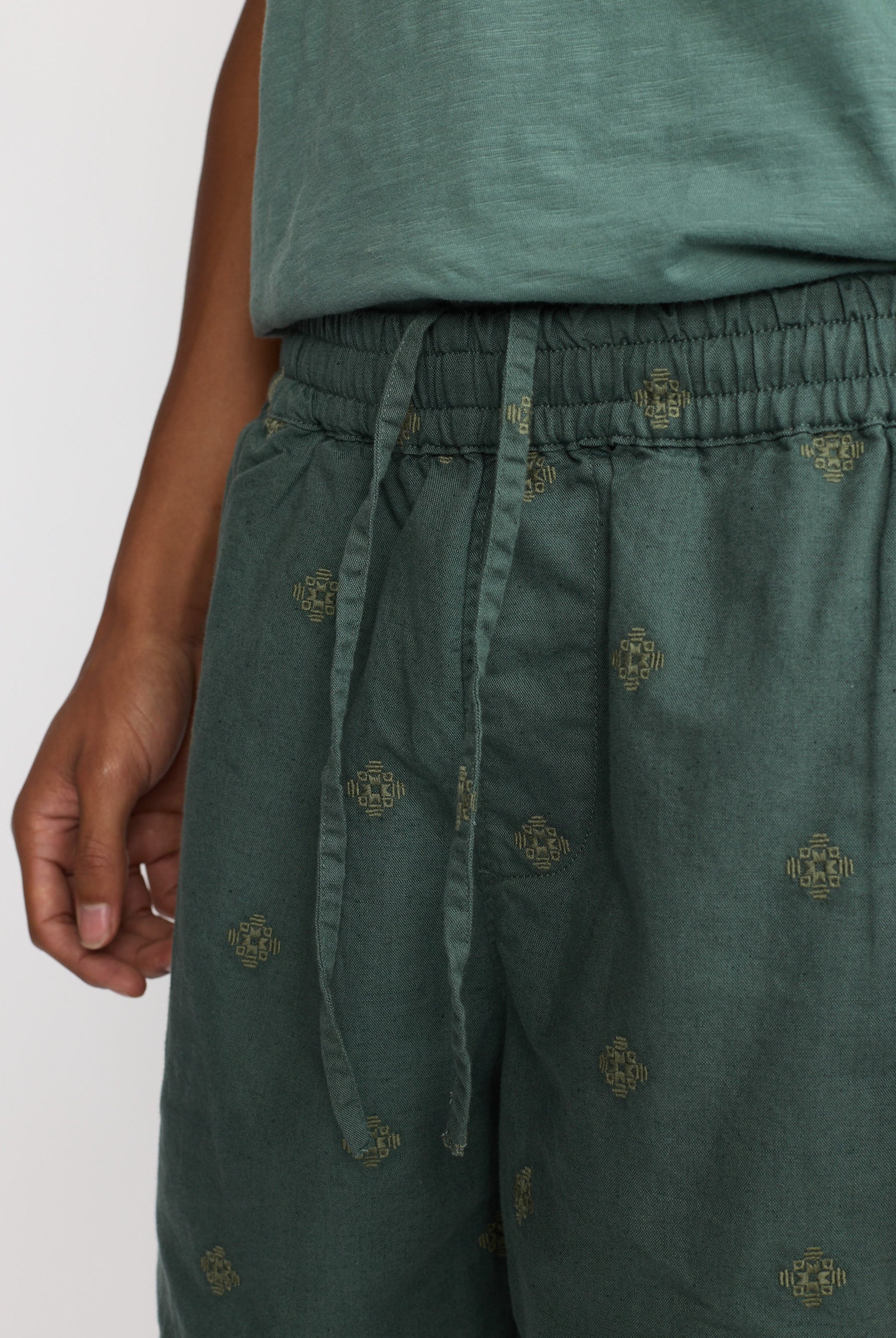 Revolution Linen Shorts Shorts Dustgreen