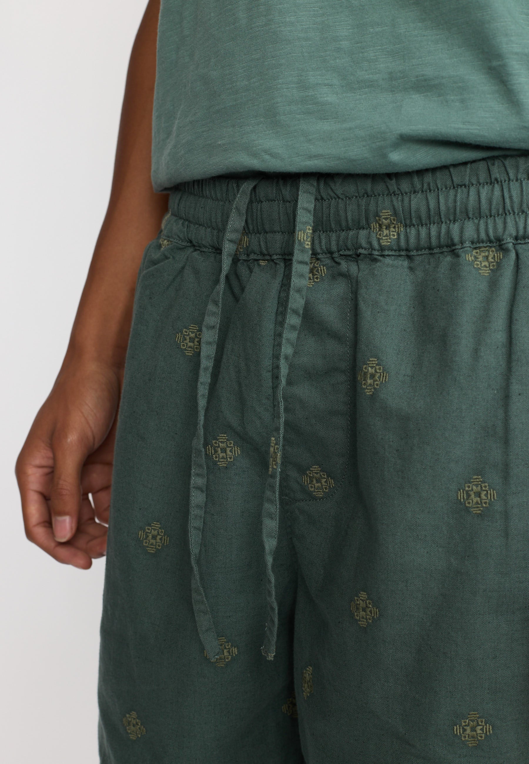 Revolution Linen Shorts Shorts Dustgreen