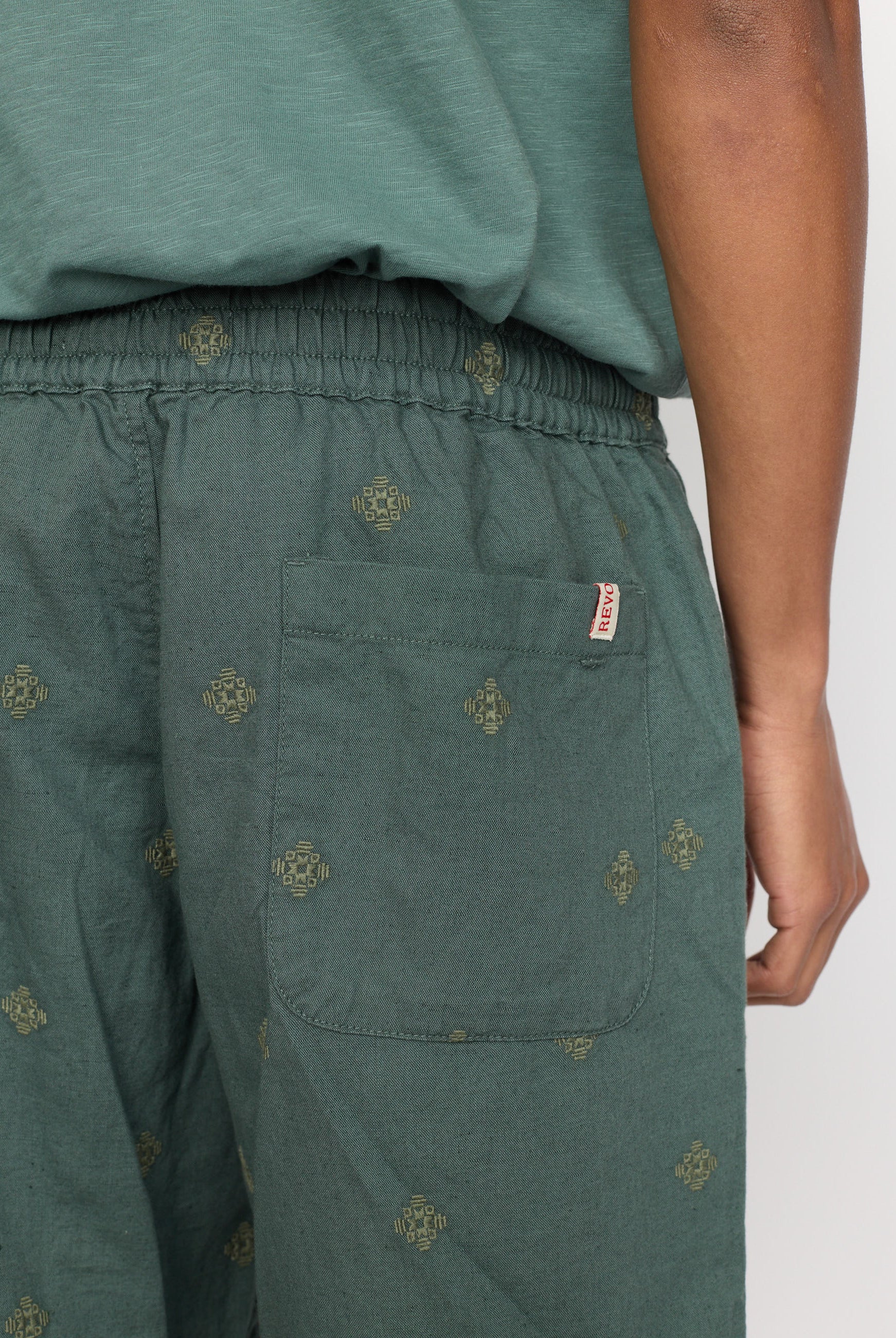 Revolution Linen Shorts Shorts Dustgreen