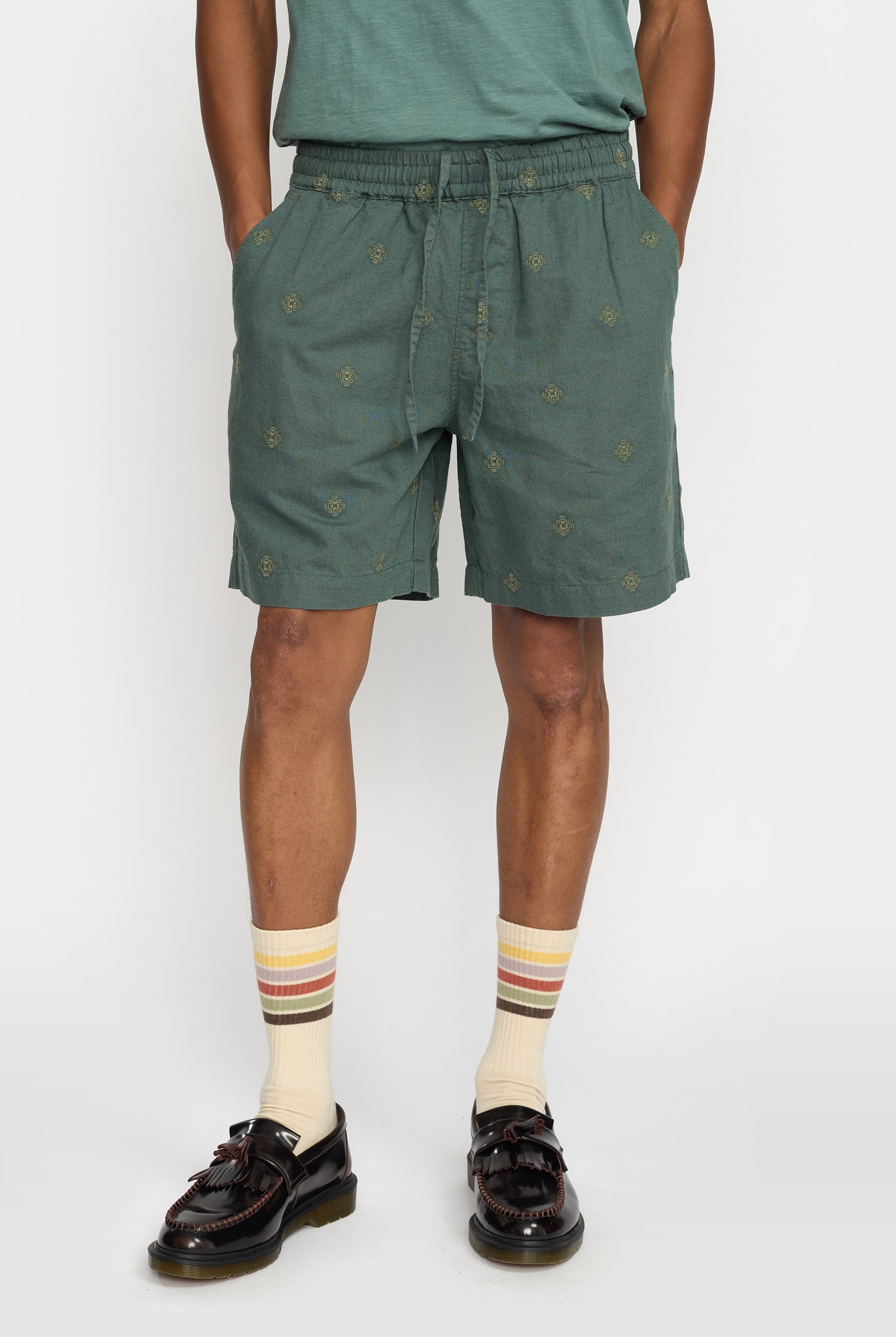 Revolution Linen Shorts Shorts Dustgreen
