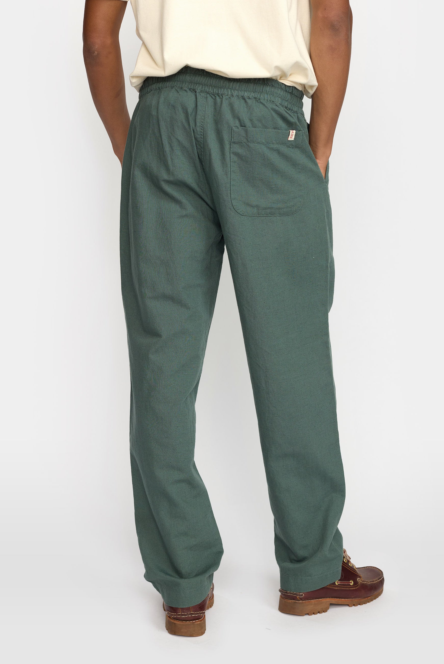 Revolution Linen Trousers Trousers Dustgreen
