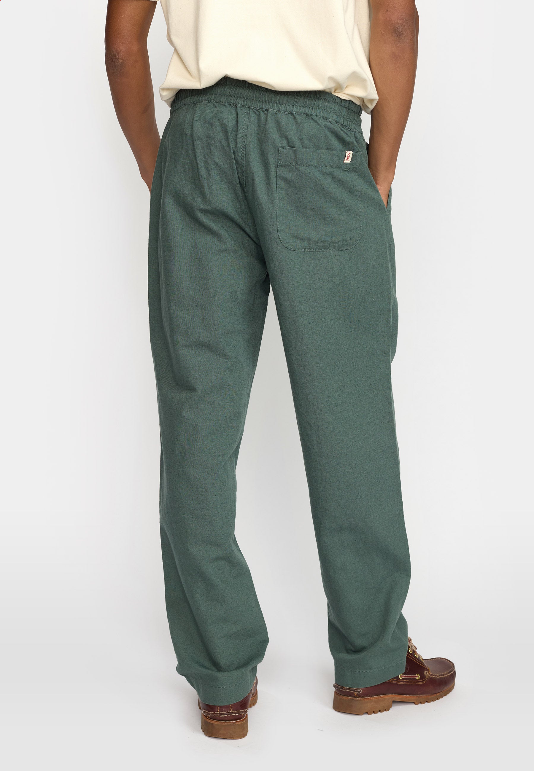 Revolution Linen Trousers Trousers Dustgreen