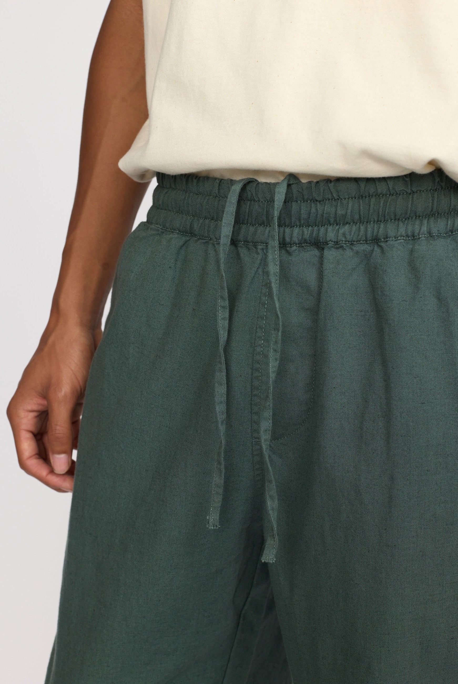 Revolution Linen Trousers Trousers Dustgreen