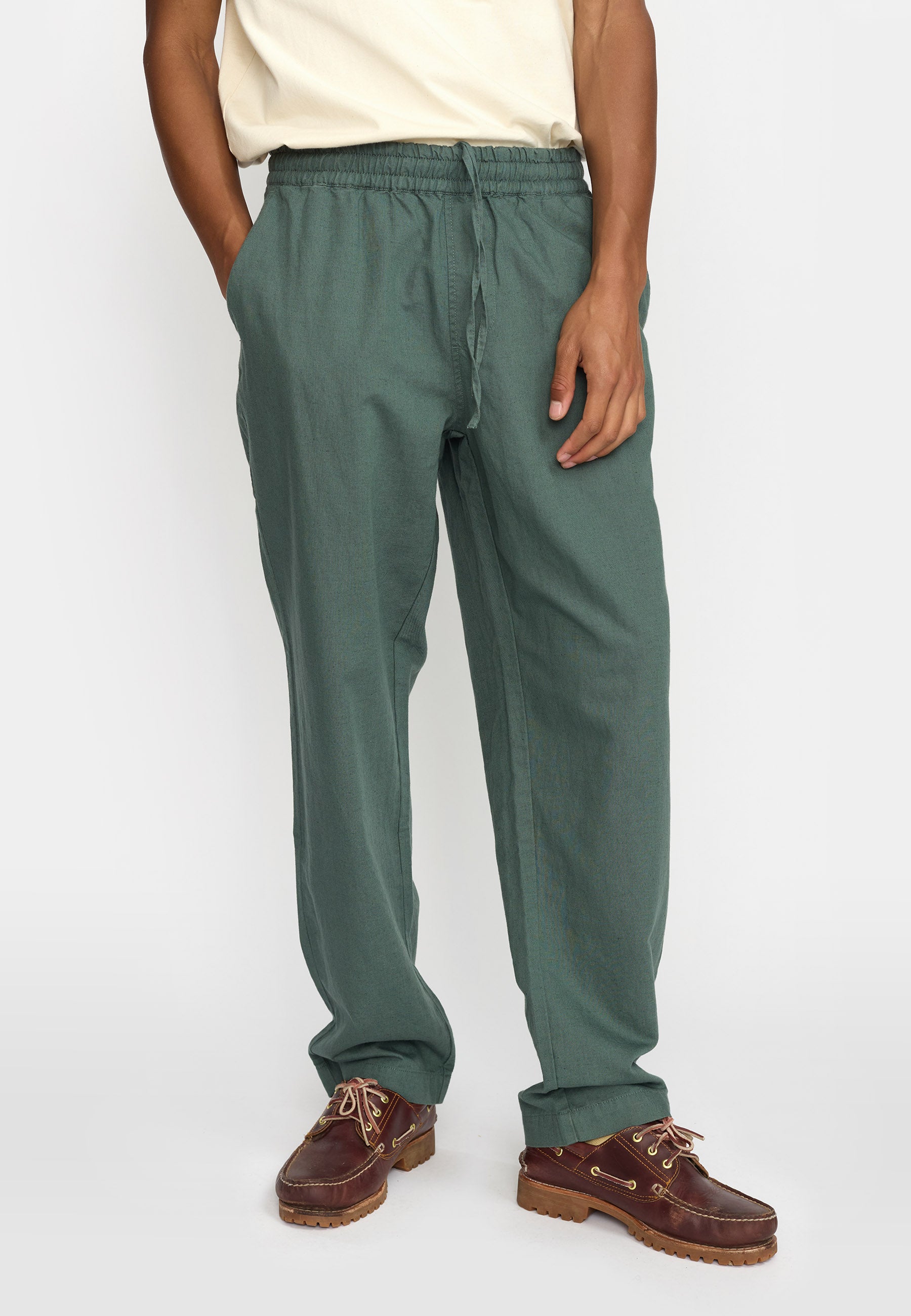 Revolution Linen Trousers Trousers Dustgreen