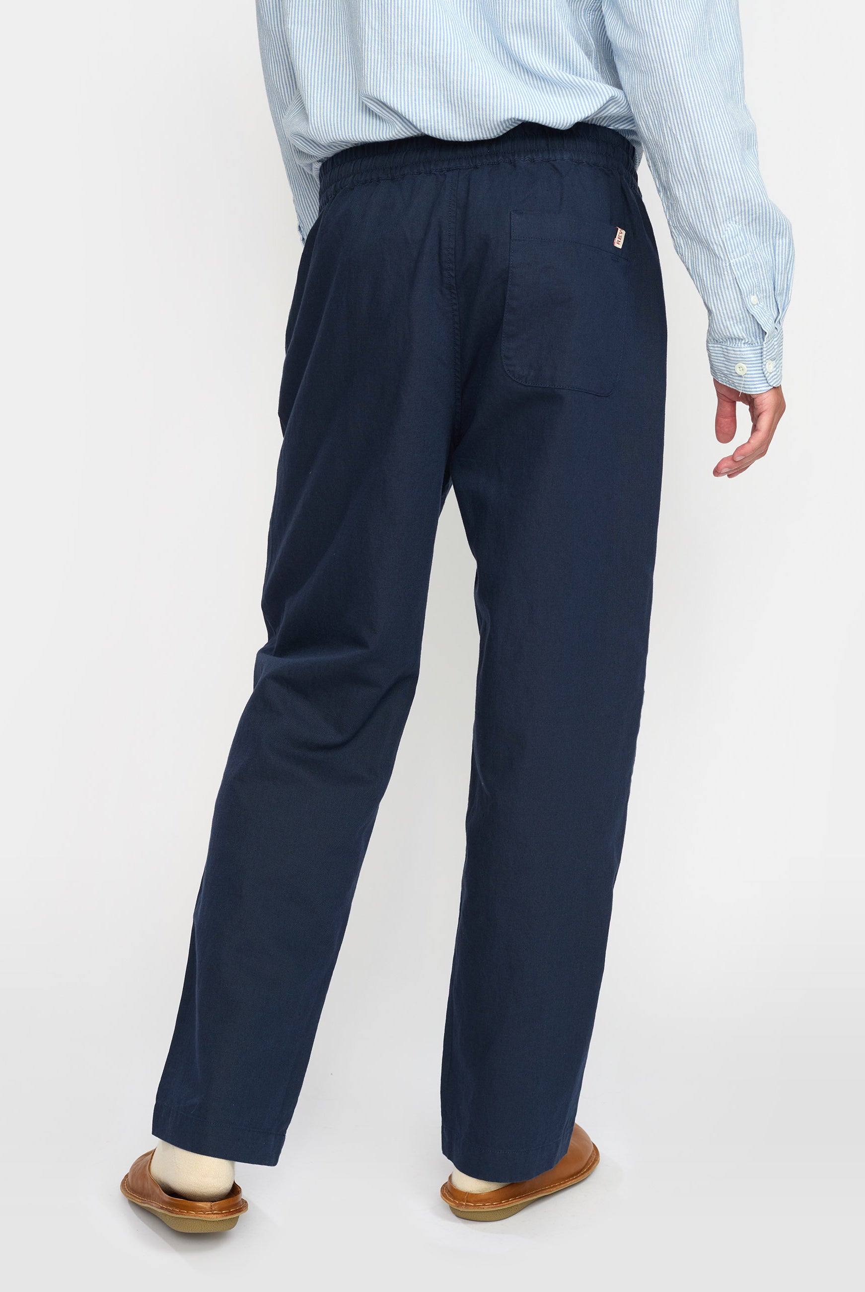 Revolution Linen Trousers Trousers Navy
