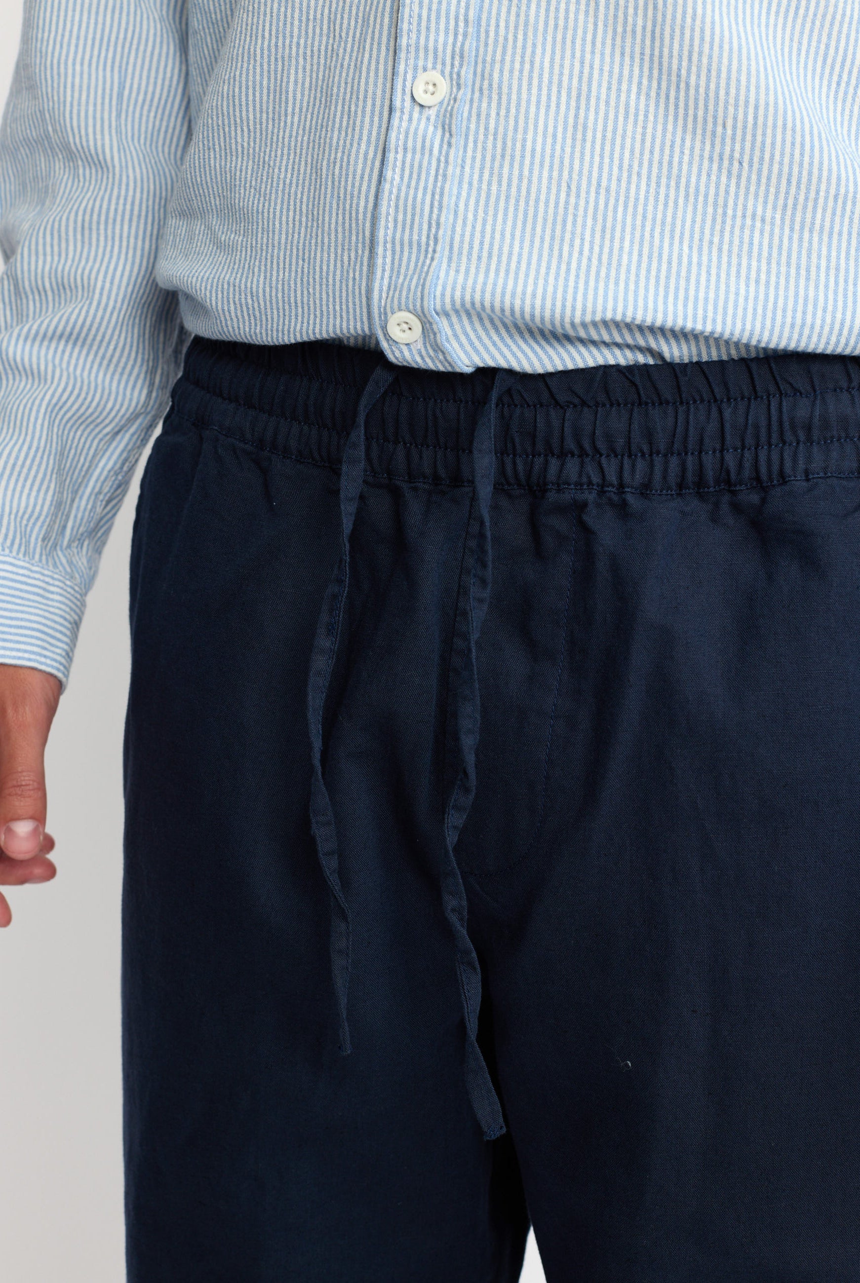 Revolution Linen Trousers Trousers Navy
