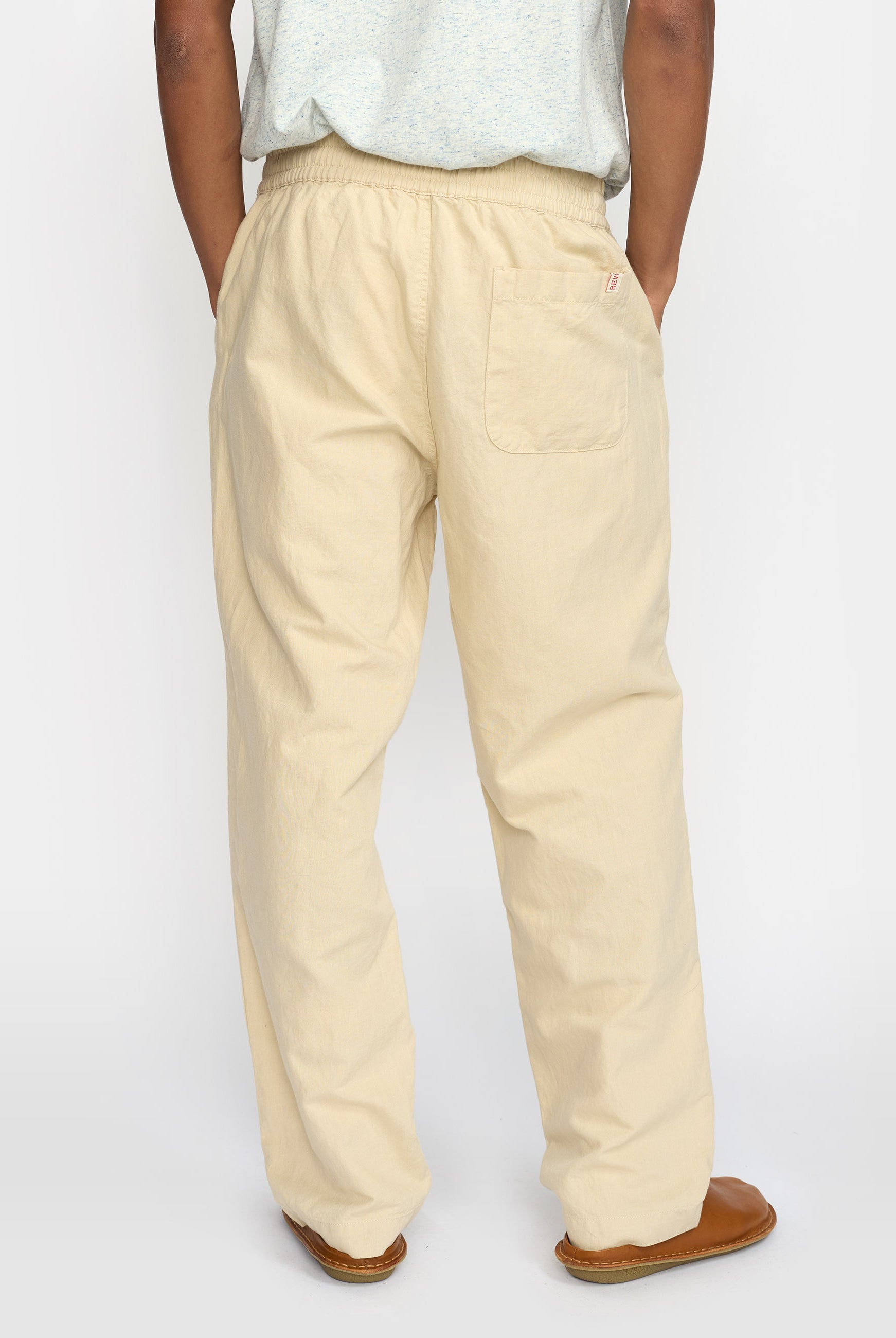 Revolution Linen Trousers Trousers Offwhite