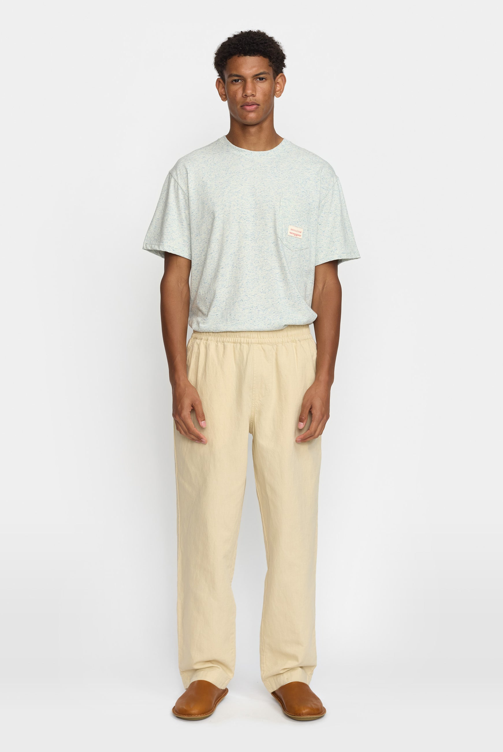 Revolution Linen Trousers Trousers Offwhite
