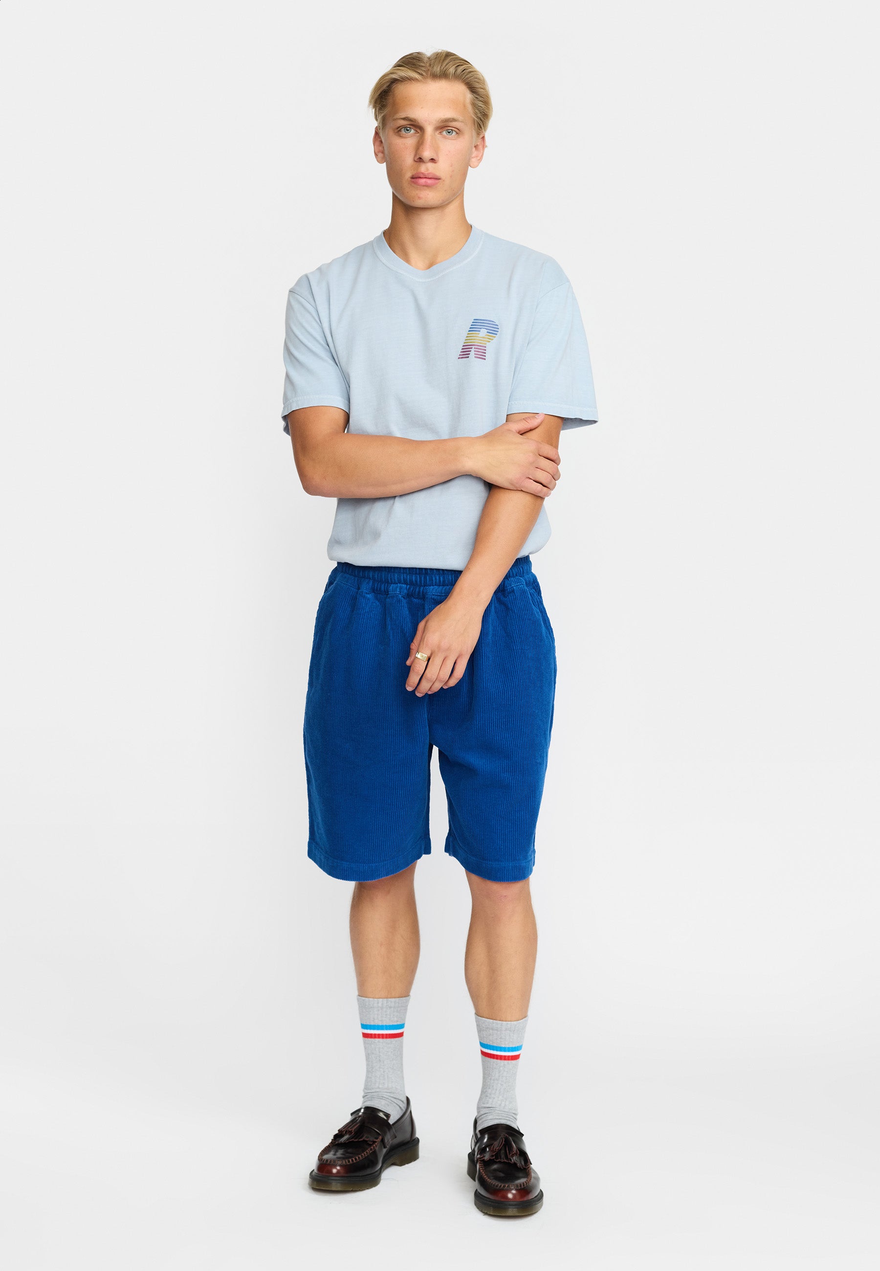 Revolution Long Casual Shorts Shorts Blue