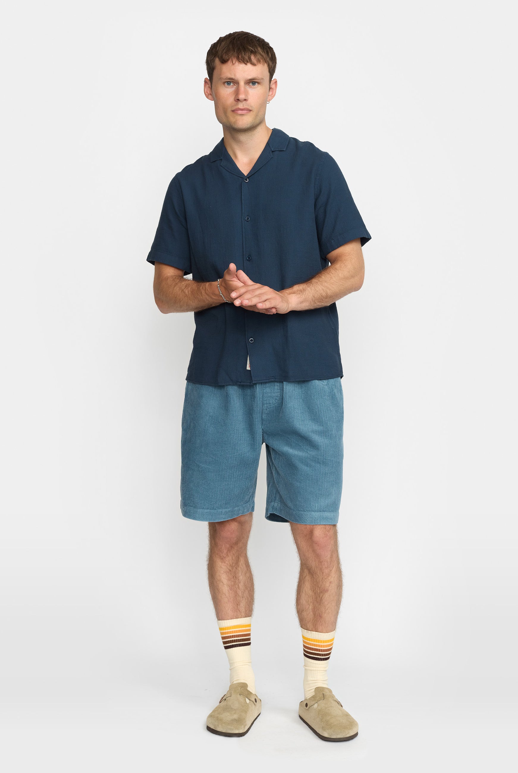 Revolution Long Casual Shorts Shorts Dustblue