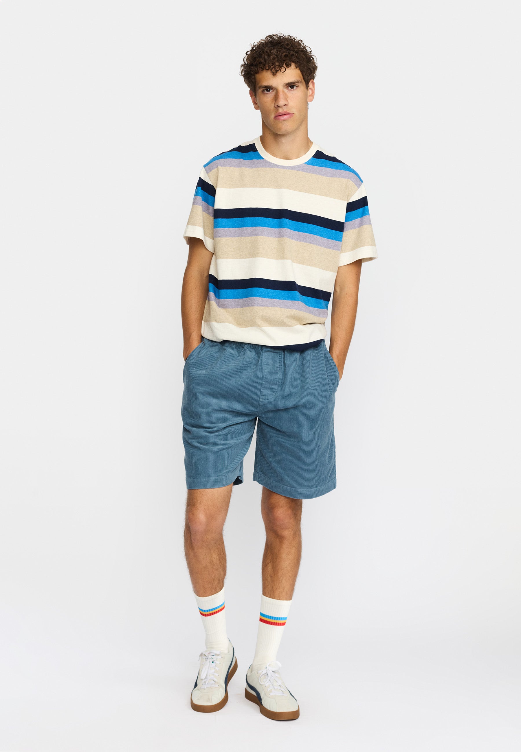 Revolution Long Casual Shorts Shorts Dustblue