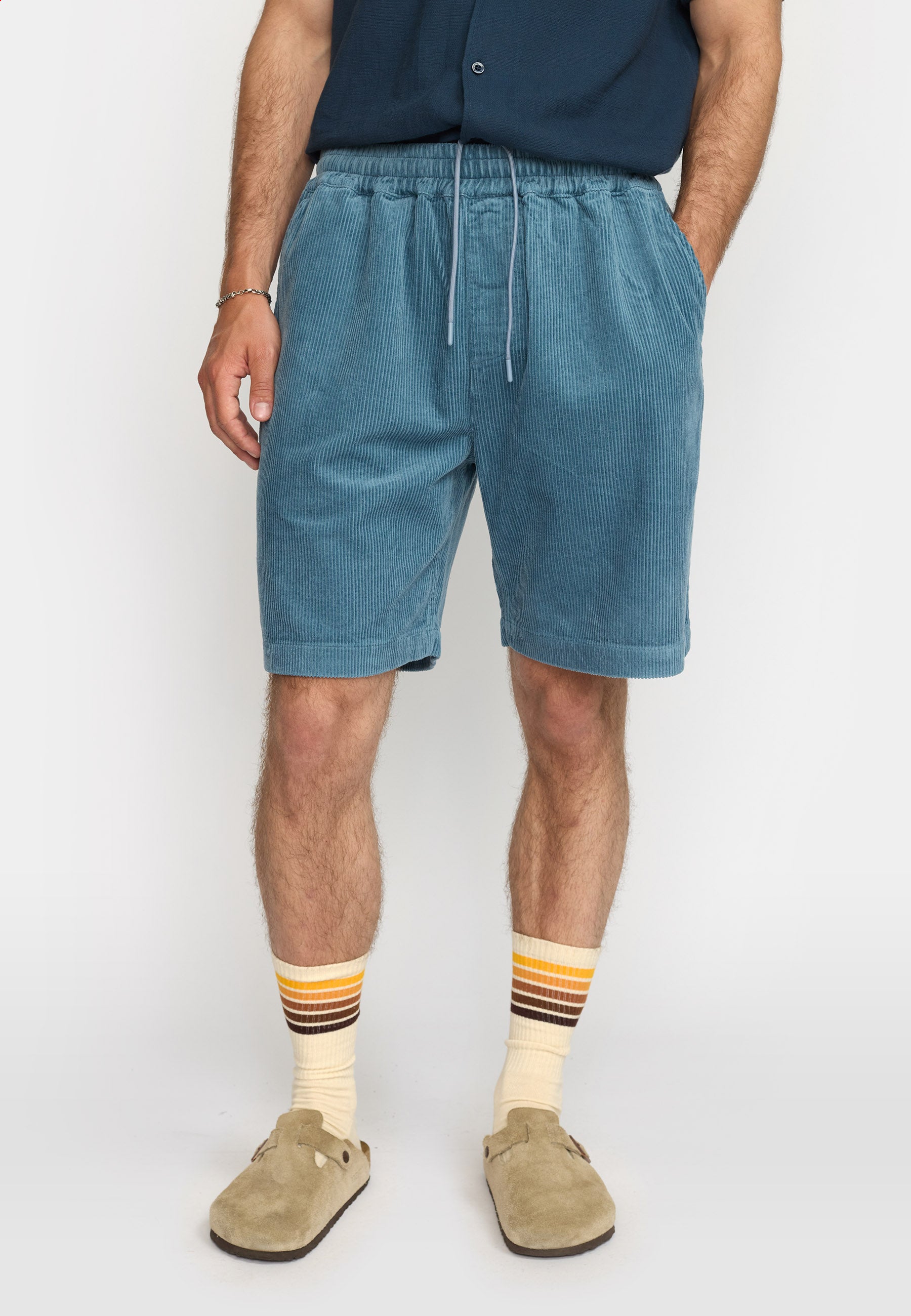 Revolution Long Casual Shorts Shorts Dustblue