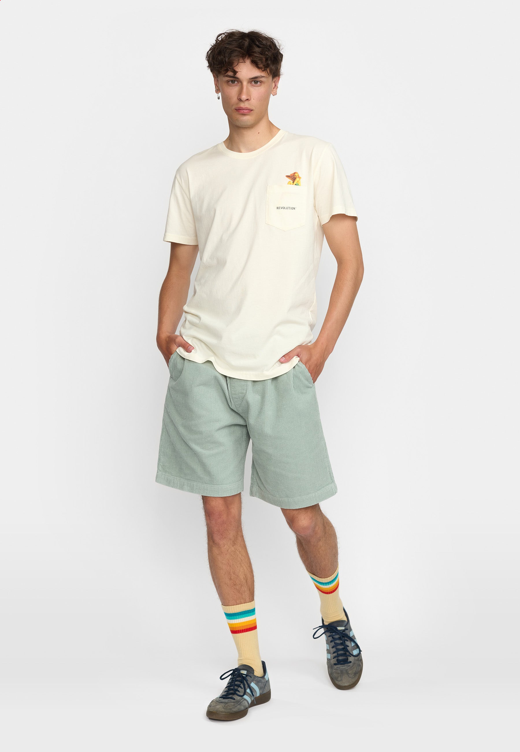 Revolution Long Casual Shorts Shorts Lightgreen