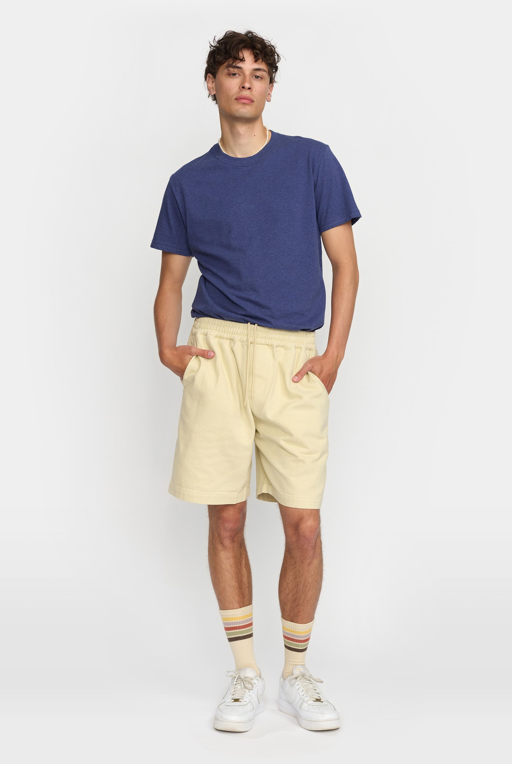 Revolution Long Casual Shorts Shorts Offwhite