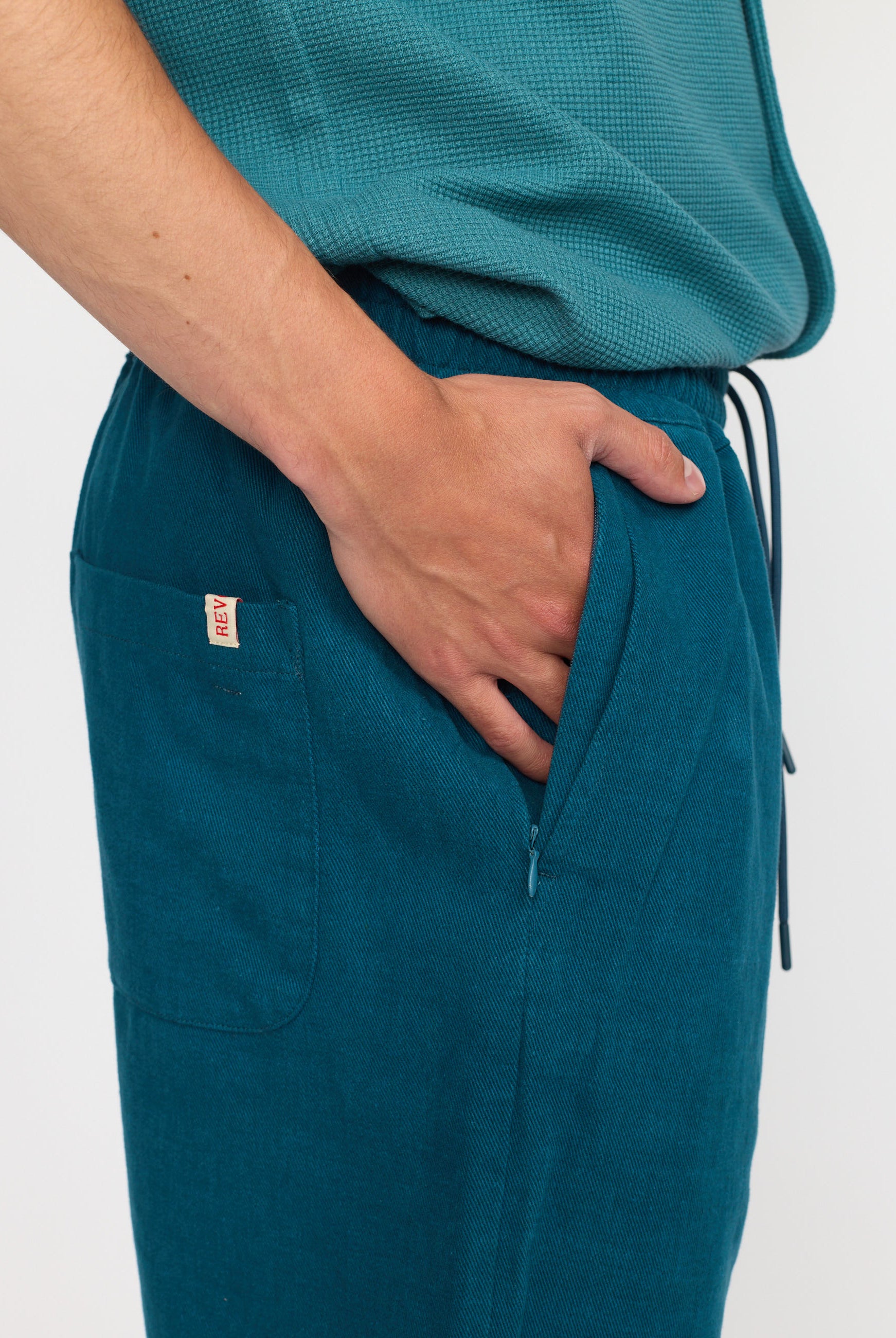 Revolution Long Casual Shorts Shorts Petrol