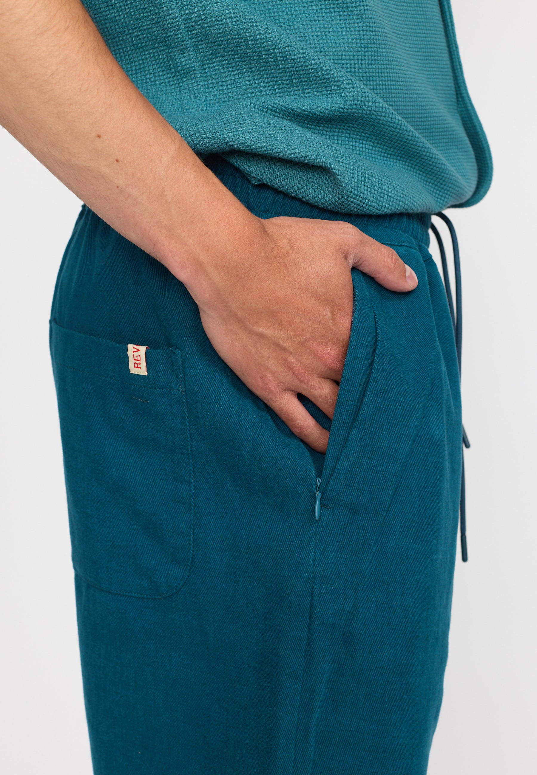 Revolution Long Casual Shorts Shorts Petrol