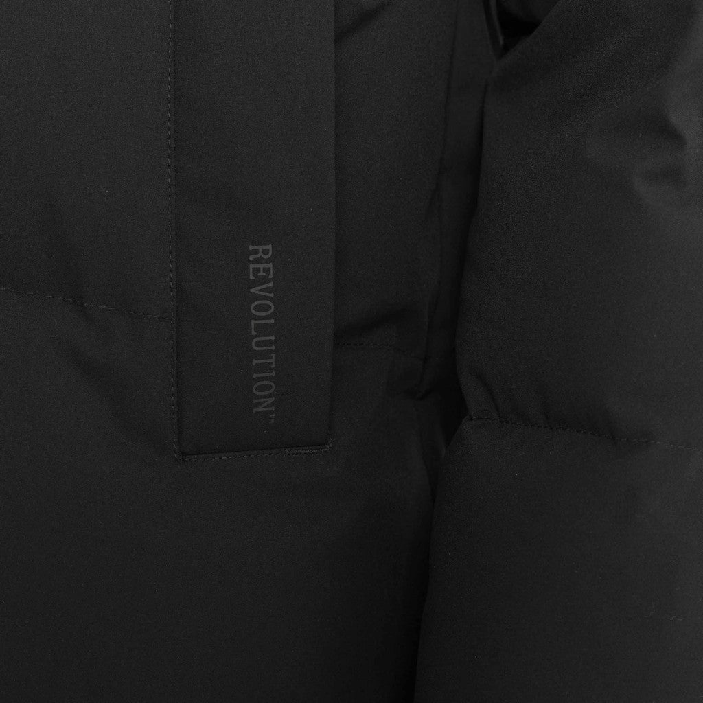 Revolution Long Puffer Jacket Winter Outerwear Black