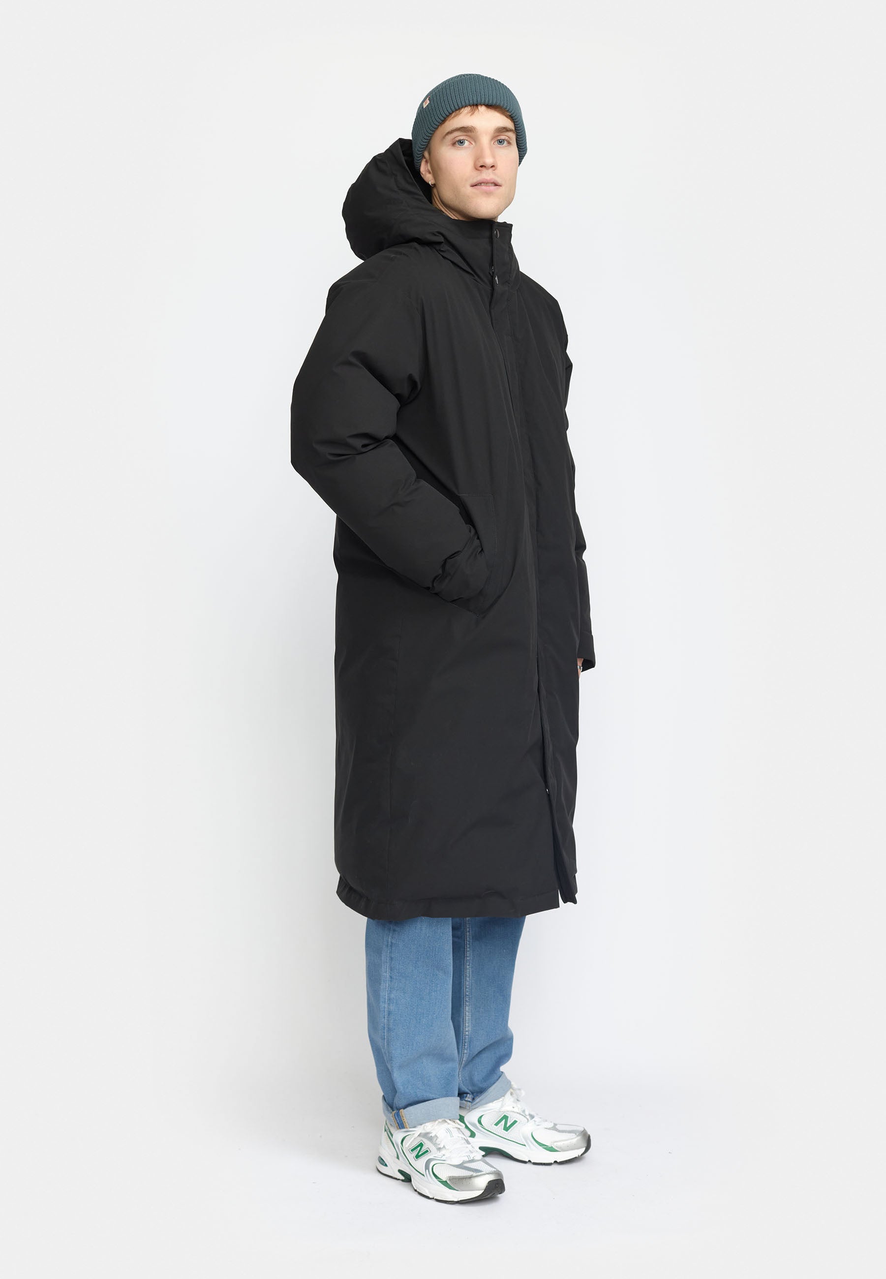 Revolution Long Puffer Jacket Winter Outerwear Black