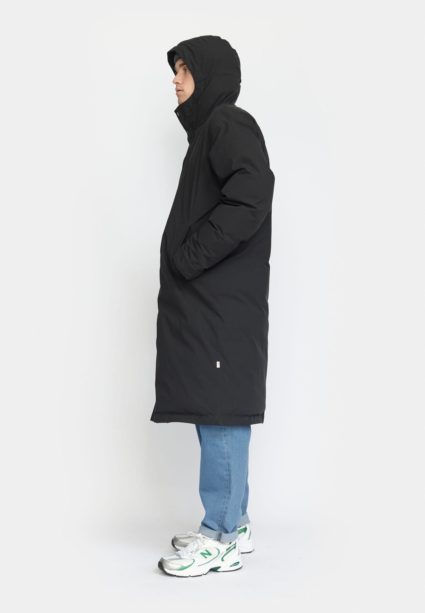 Revolution Long Puffer Jacket Winter Outerwear Black