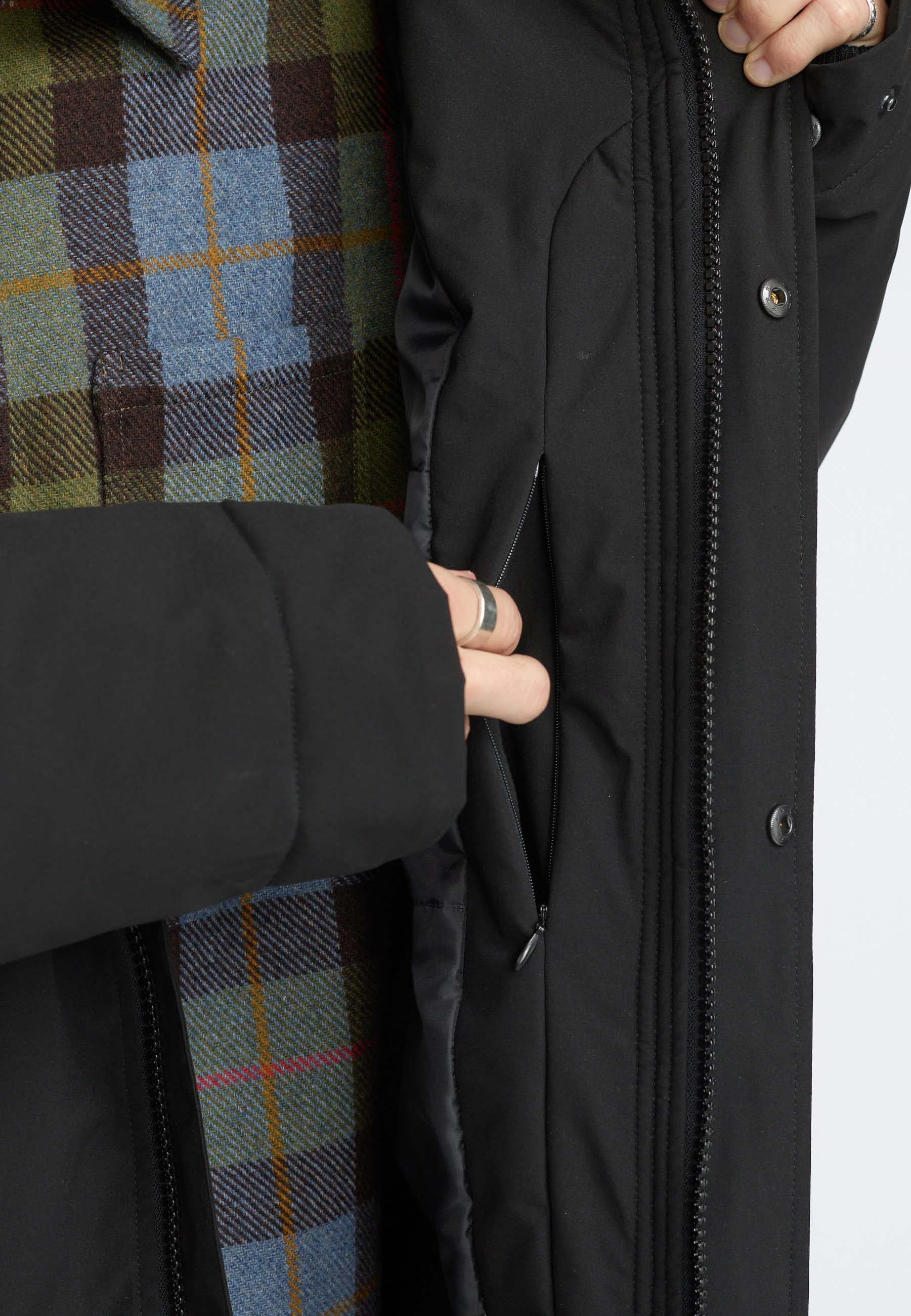 Revolution Long Puffer Jacket Winter Outerwear Black