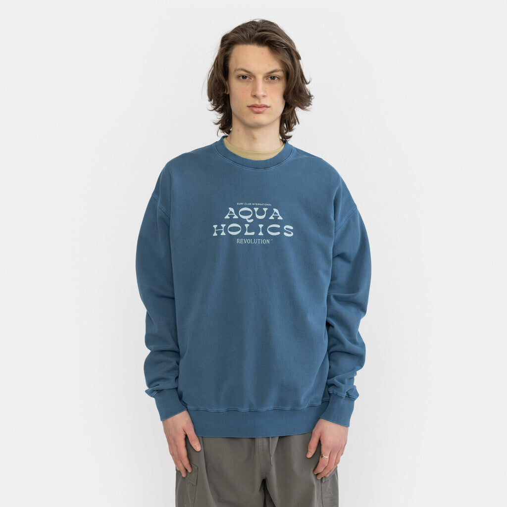 Revolution Loose Crew Sweatshirts Blue