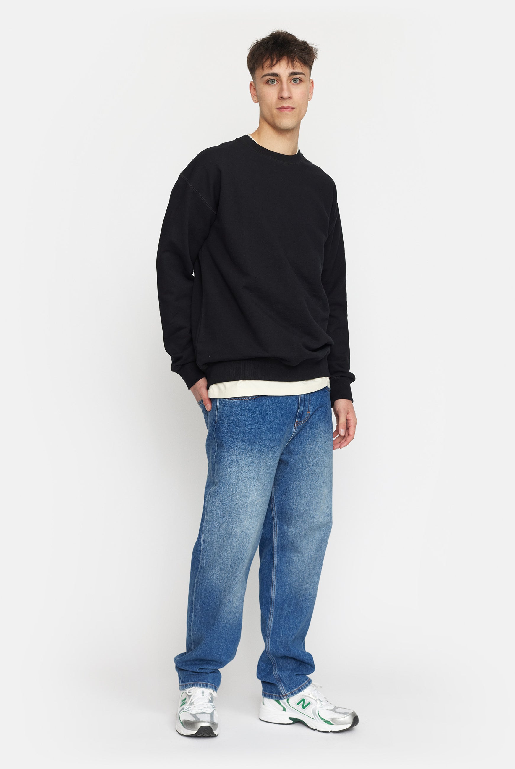 Revolution Loose Crewneck Sweatshirts Black