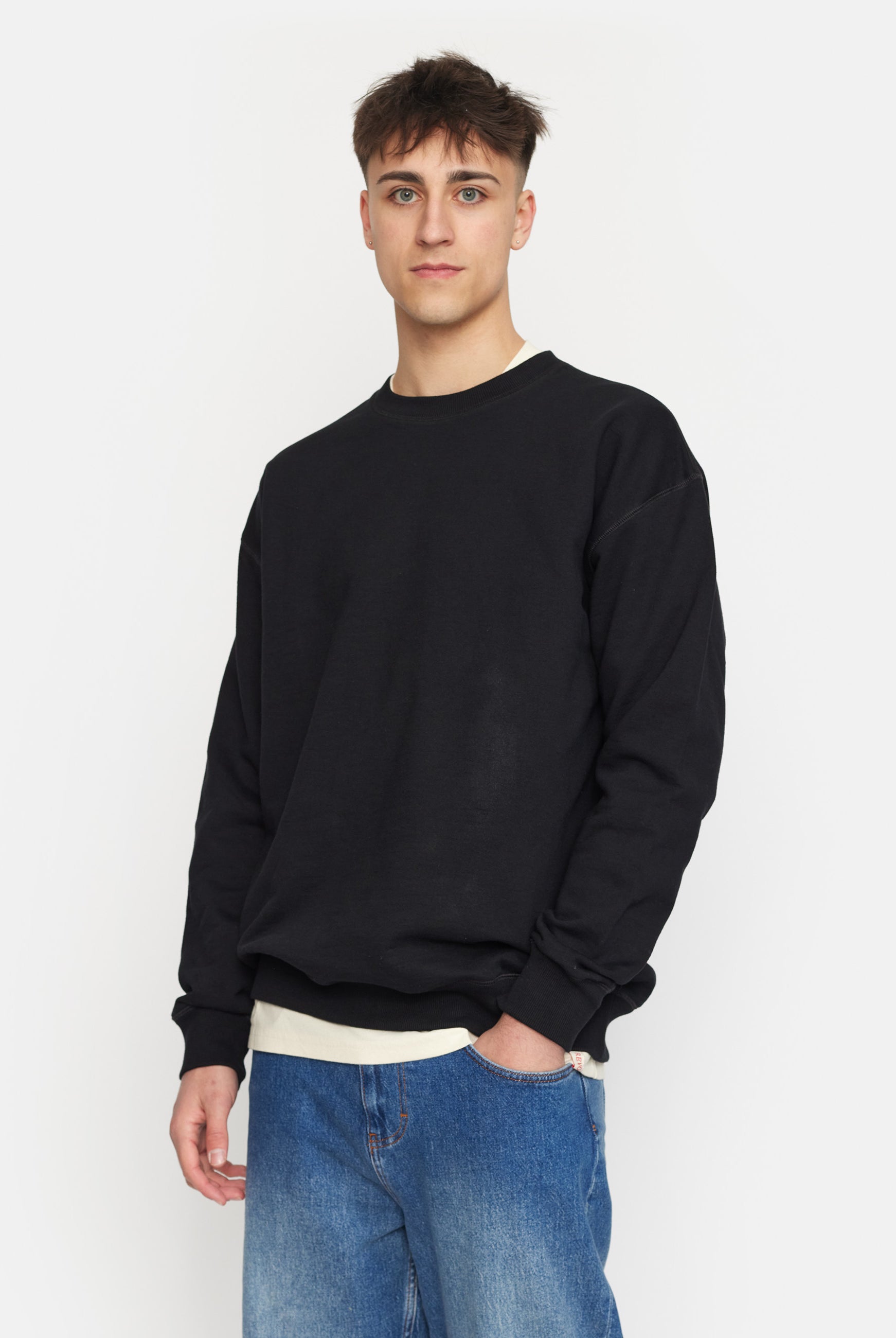 Revolution Loose Crewneck Sweatshirts Black